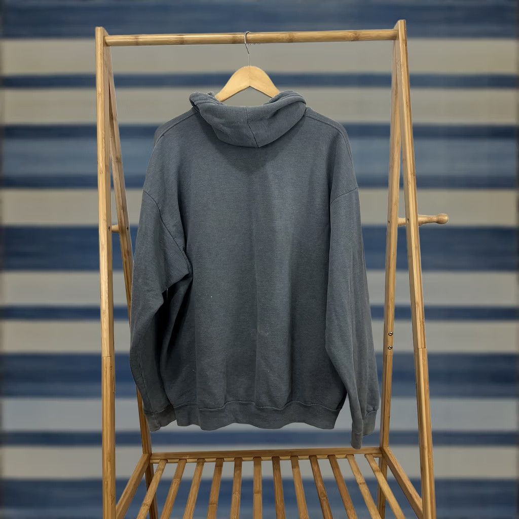 Fruit Of The Loom VTG Gradient Sun Faded Worn WIP Work FOTL Full Zip Hoodie Sweatshirt 2XL Gray Blue Nike Shirt Mens Hoodie Size US XXL / EU 58 / 5 - 1 Thumbnail