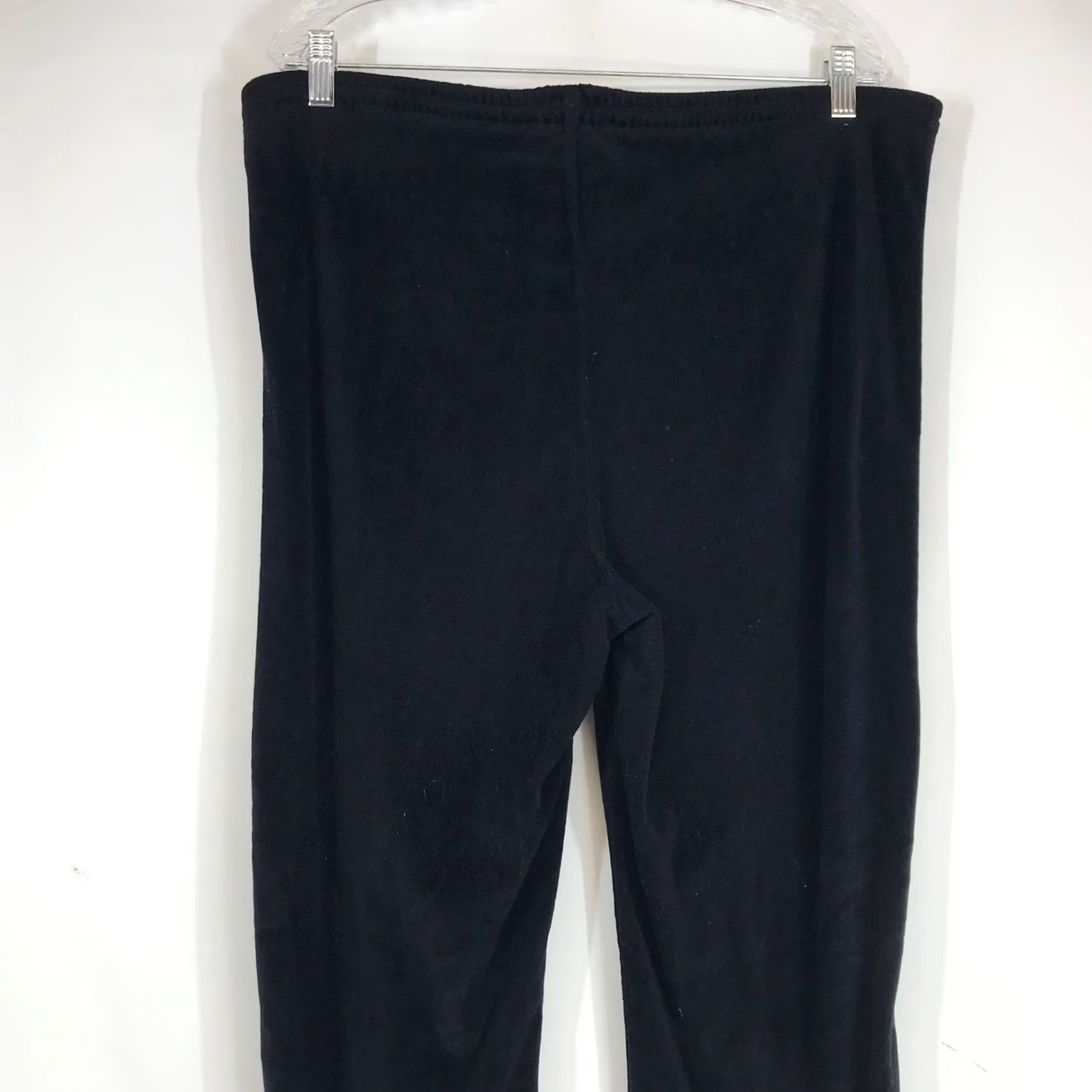 Nike VINTAGE Nike Sportswear Black Velour Track Pants High Rise Straight Leg Large Women Size 36" / US 14 / IT 50 - 5 Thumbnail