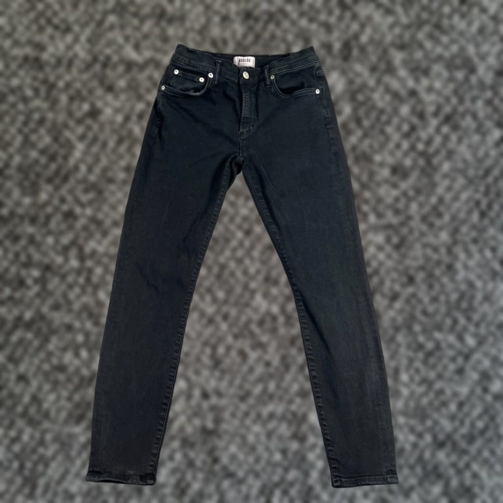 Agolde VINTAGE AGOLDE AG Jeans Womens 28 Skinny Denim Black 2010s Stretch Fit Size 28" / US 6 / IT 42 - 1 Thumbnail