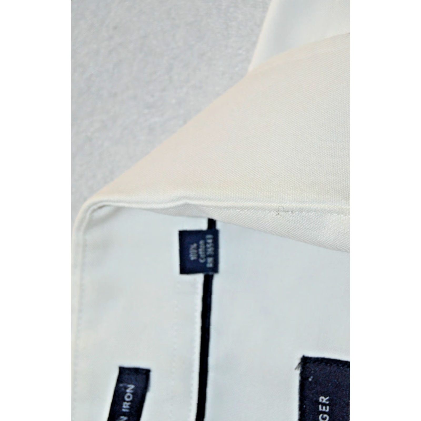 Tommy Hilfiger Tommy Hilfiger Slim Fit Shirt Long-Sleeve Dress Shirt Men 17 White Button-Up Collared Cotton Size US XL / EU 56 / 4 - 4 Thumbnail
