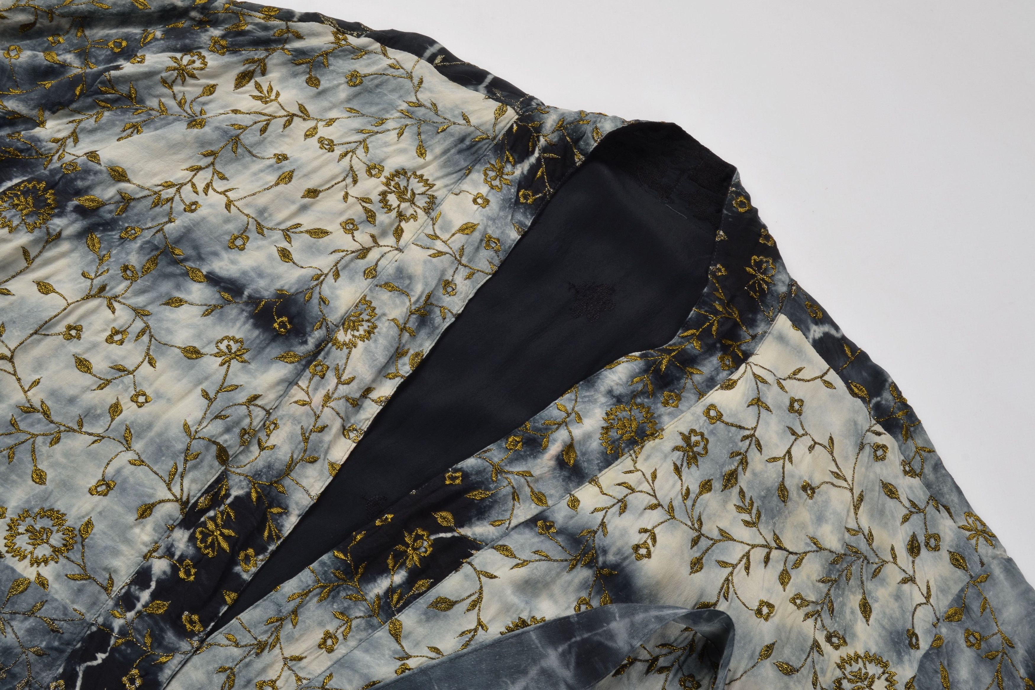 Other Cofur Denmark Tie Dye Full Embroidered Silk Bardot Kimono Size ONE SIZE - 6 Thumbnail