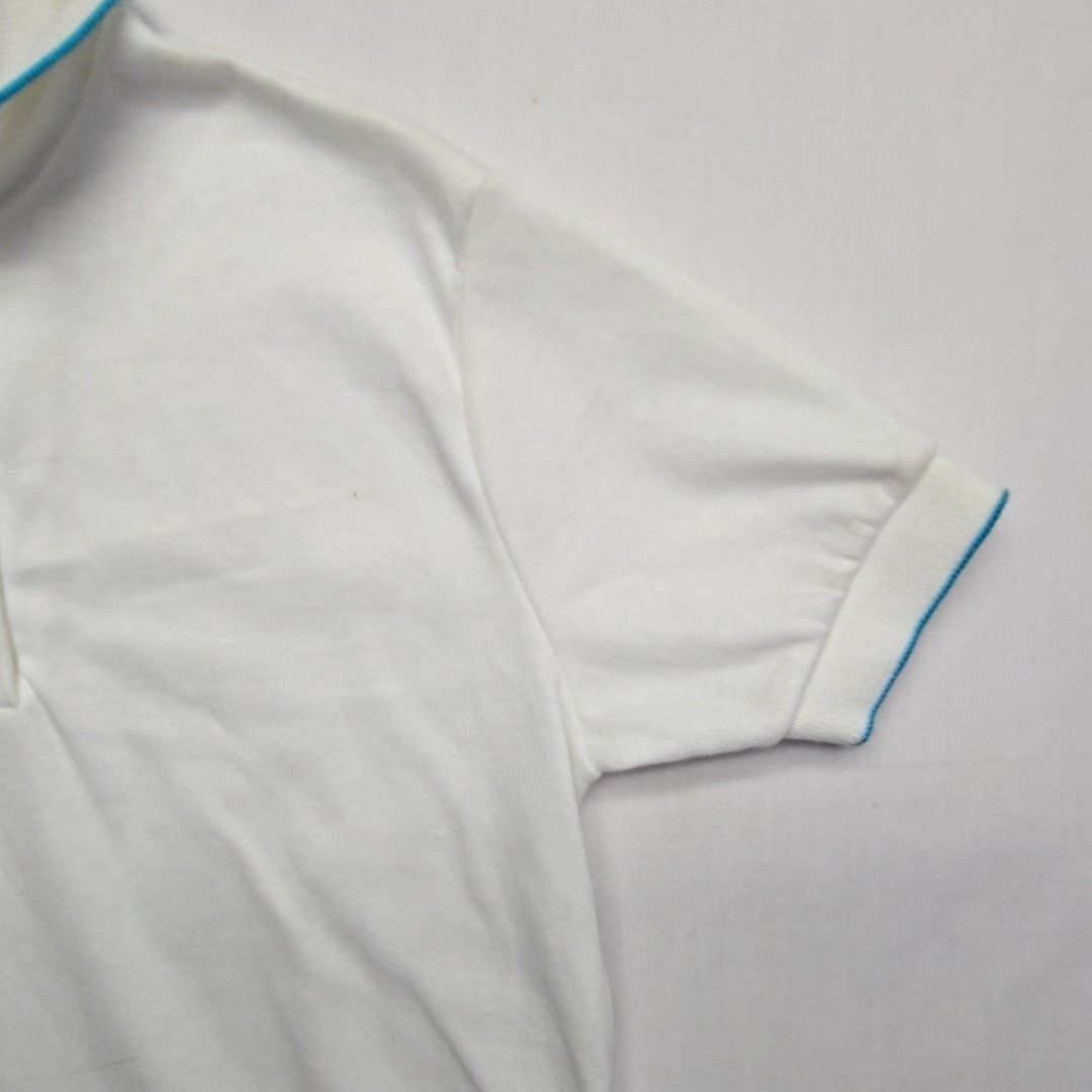 Vintage Vintage Polo Print-Ons White Blue Trim Womens S Shirt 80s Size S / US 4 / IT 40 - 6 Thumbnail