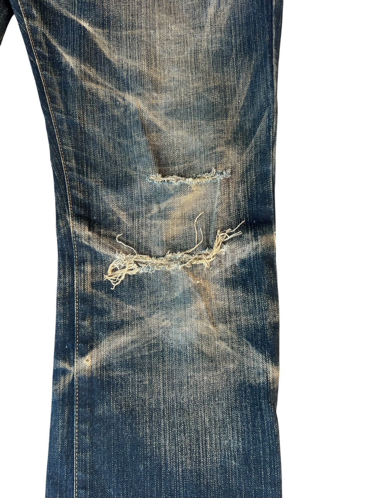 Tornado Mart Trashed Tornado Mart Distress Dirty Mud Denim Flare Jeans Size US 33 - 13 Thumbnail