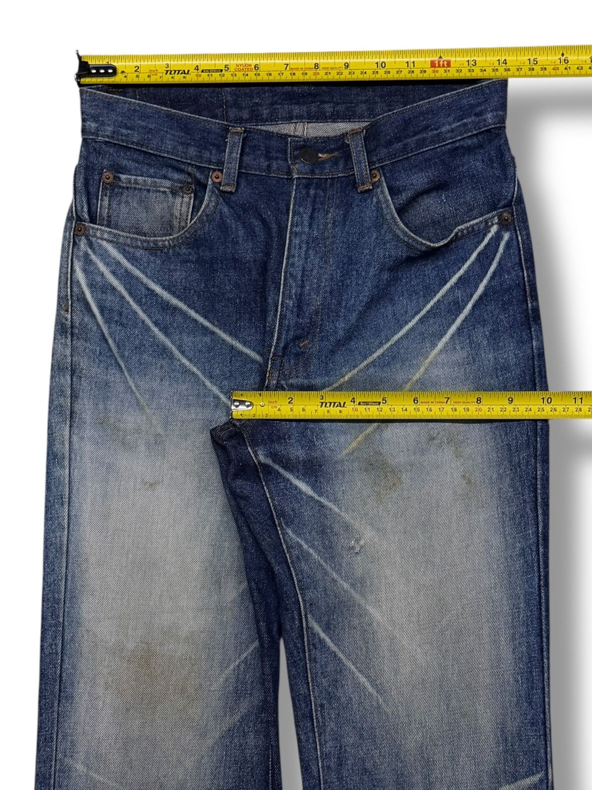 If Six Was Nine Vintage 00s GL Heart Japanese Archive Whisker Denim Jeans 28 Size US 28 / EU 44 - 17 Thumbnail