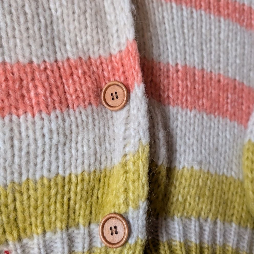 Other "Hannah Banana" Striped Boho Sweater w Wood Buttons by Lush Size S / US 4 / IT 40 - 5 Thumbnail