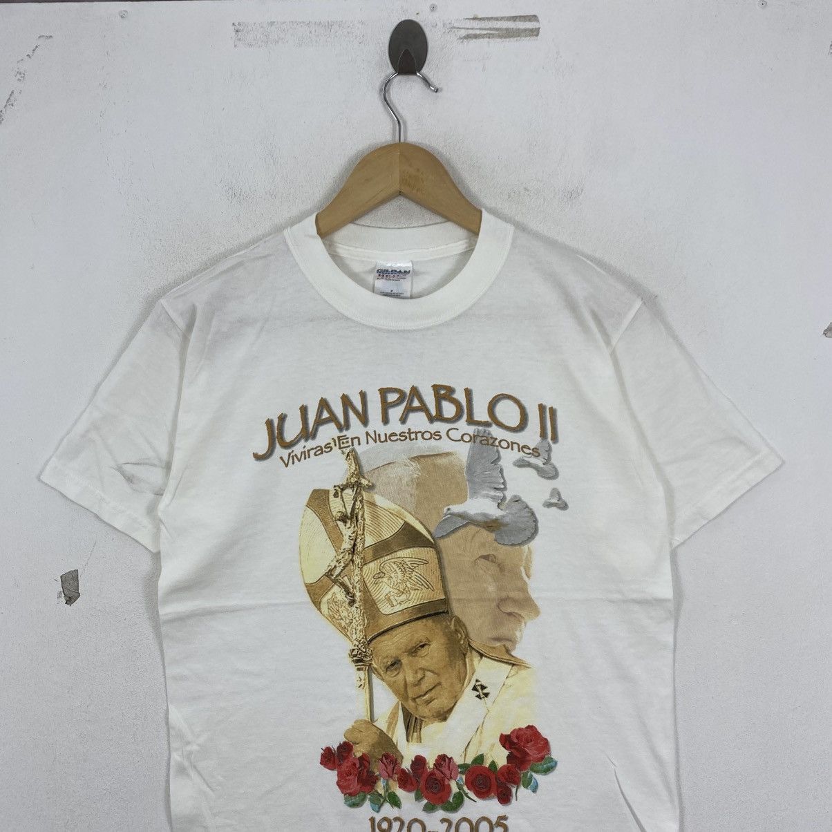 Vintage Vintage Pope John Paul II 1920-2005 Memorial T-Shirt Small Size US S / EU 44-46 / 1 - 3 Thumbnail