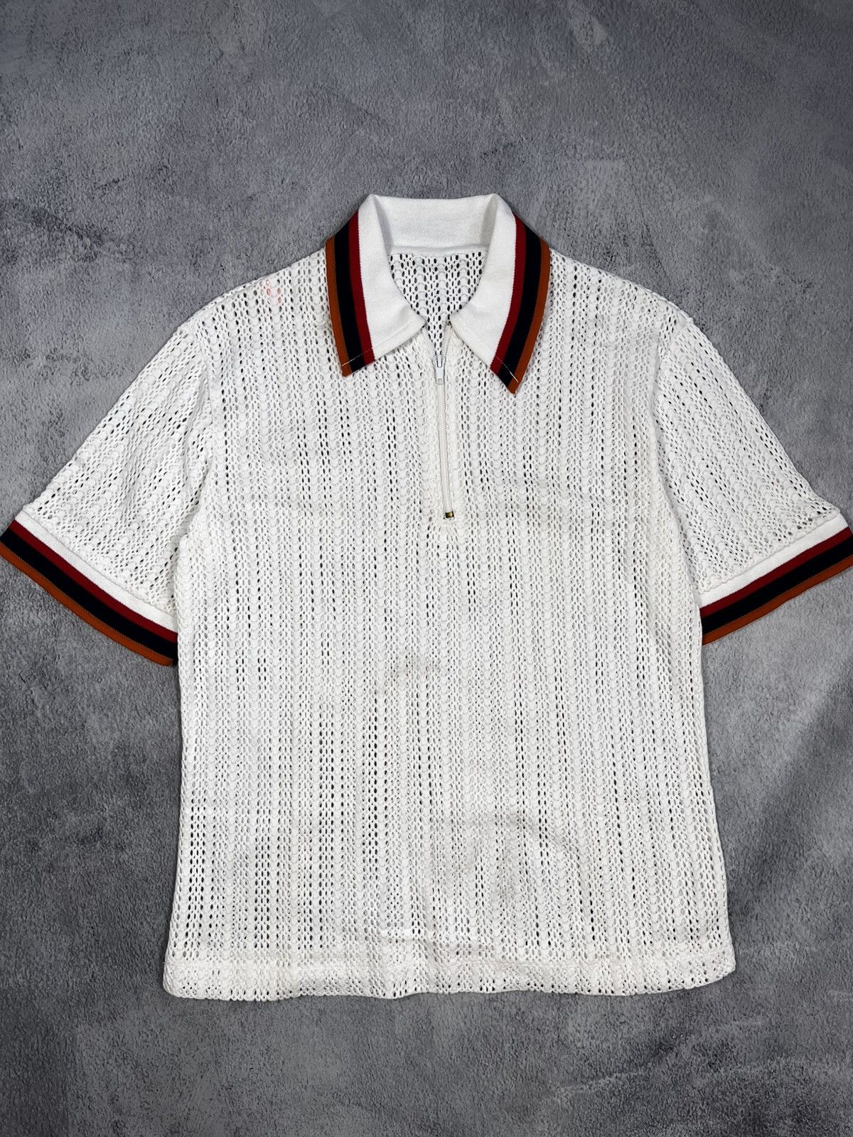 Vintage Vintage 90s Mesh golf tee polo old money style size M Size US M / EU 48-50 / 2 - 1 Thumbnail
