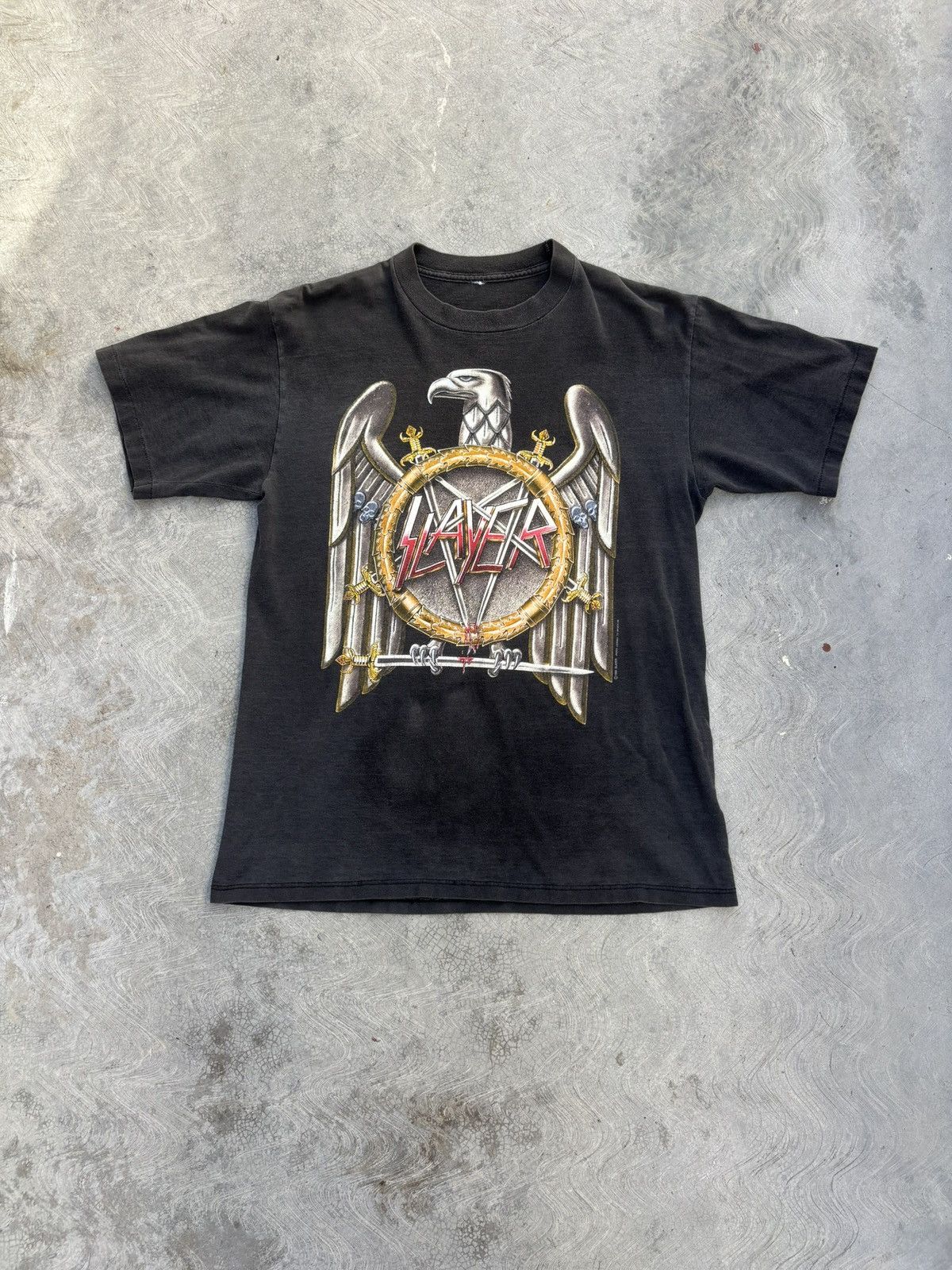 Band Tees Vintage 90s Slayer Tour T Shirt Size US L / EU 52-54 / 3 - 1 Thumbnail