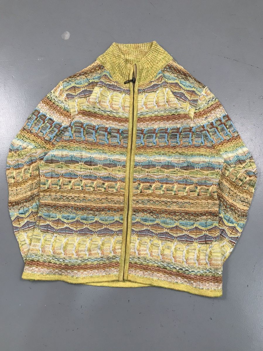 Designer × Vintage Rare Vintage marcazzani 3D knitting zipper sweater Size US M / EU 48-50 / 2 - 1 Thumbnail