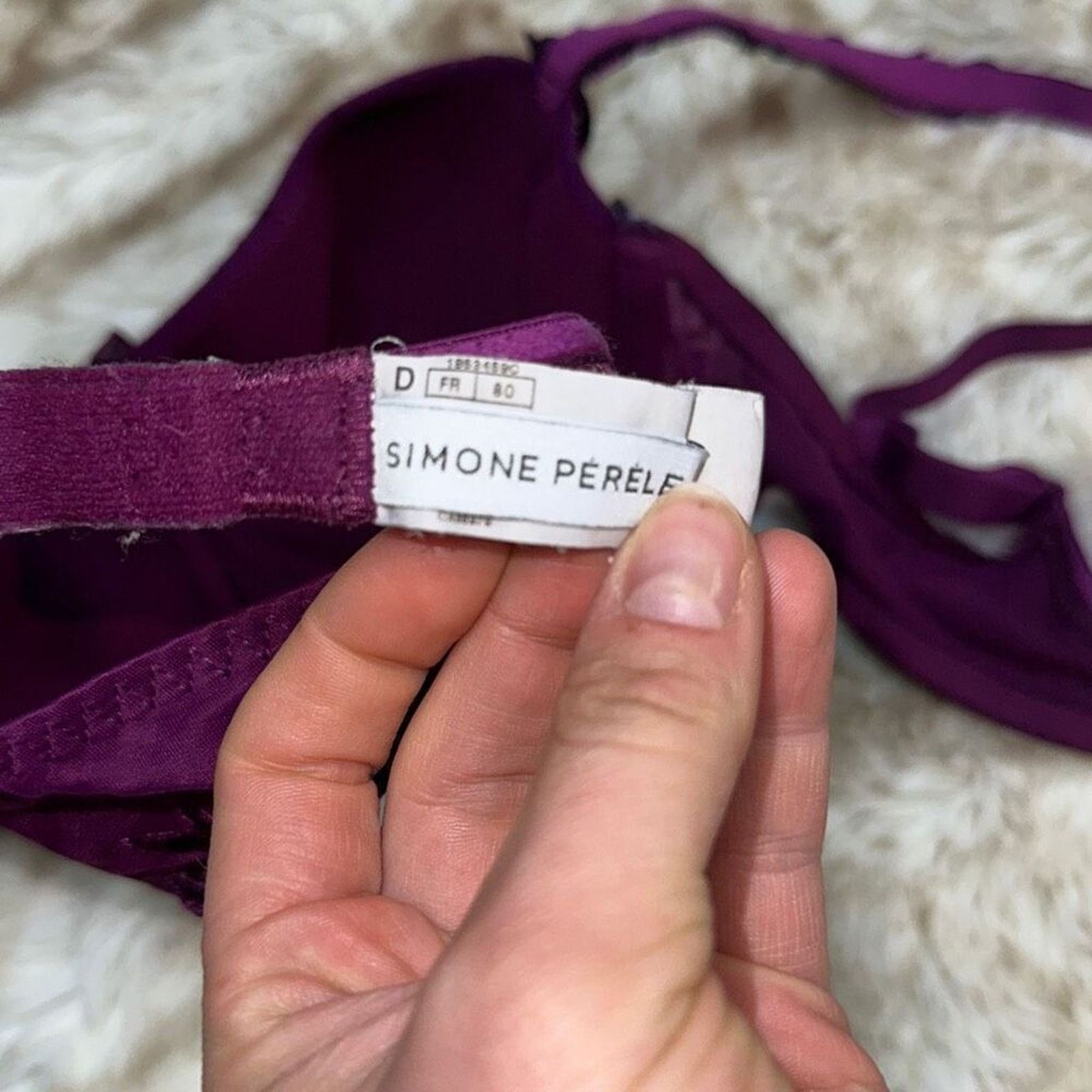 Other Simone Perele Purple Underwire Soft Cup Bra | Sz 30D Size ONE SIZE - 8 Thumbnail