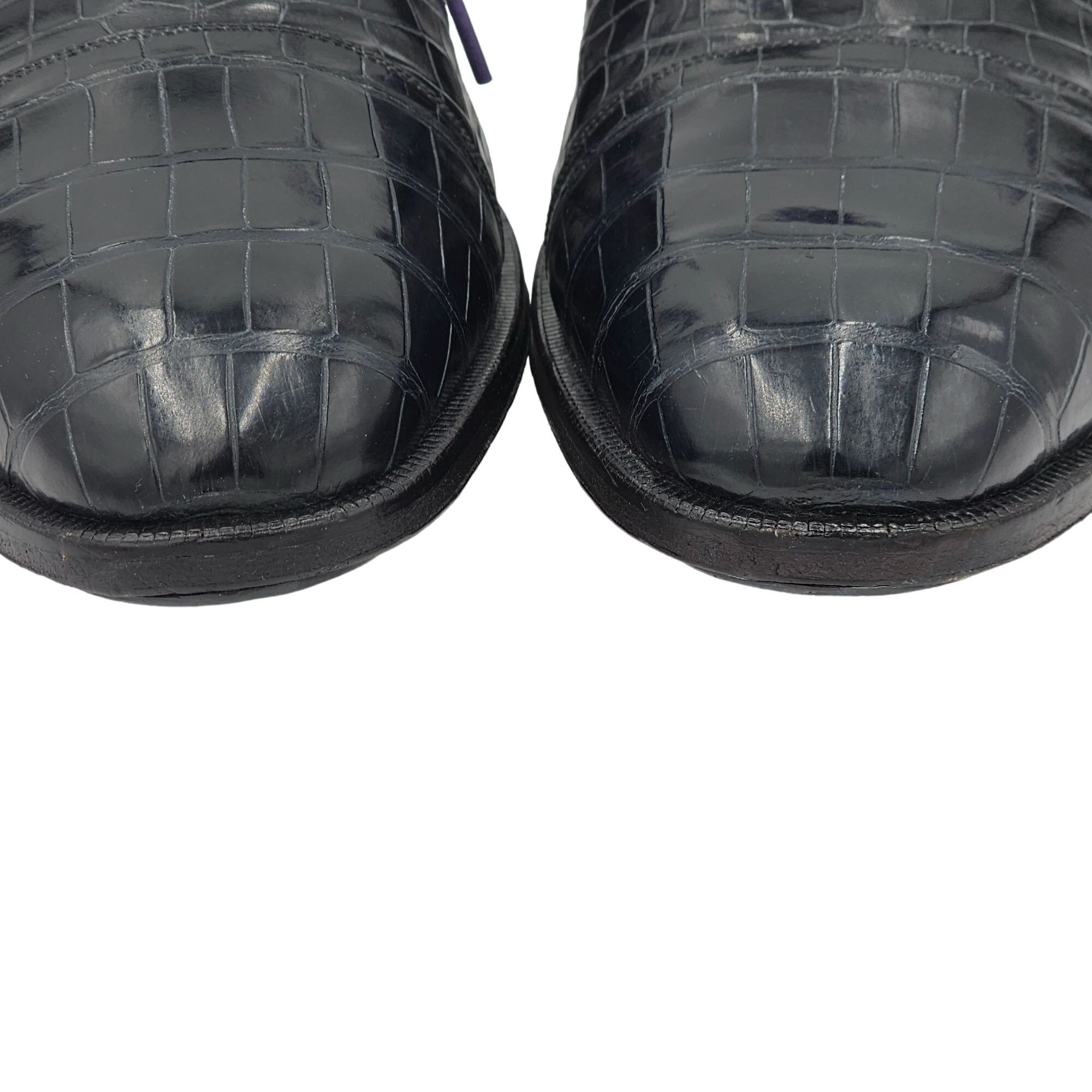 Other Vintage Exotic Full Alligator Men 15 Black Dress Shoes Paolo Size US 15 / EU 48 - 9 Thumbnail