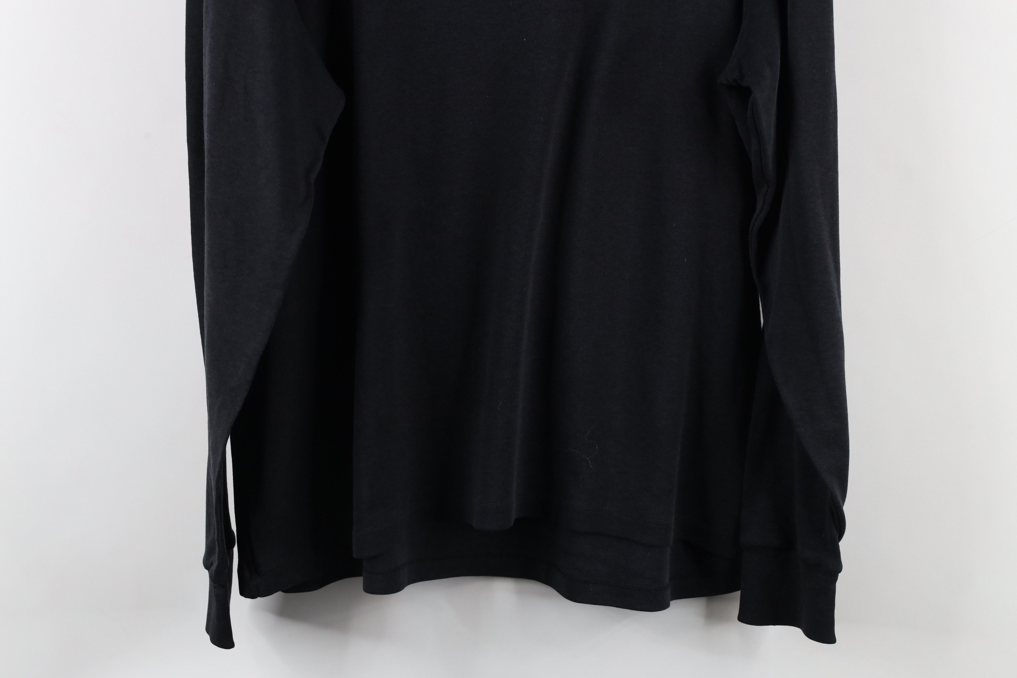 Vintage Vintage 90s Streetwear Blank Turtleneck T-Shirt Black USA Size US L / EU 52-54 / 3 - 11 Thumbnail