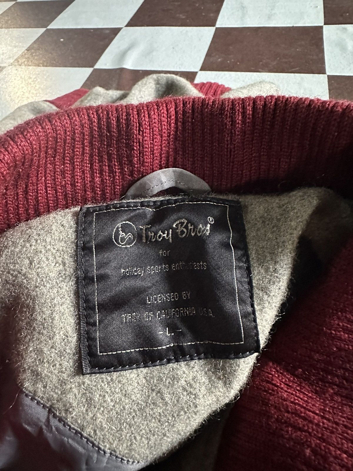 Vintage Troy bos wool varsity jacket Size US L / EU 52-54 / 3 - 4 Thumbnail