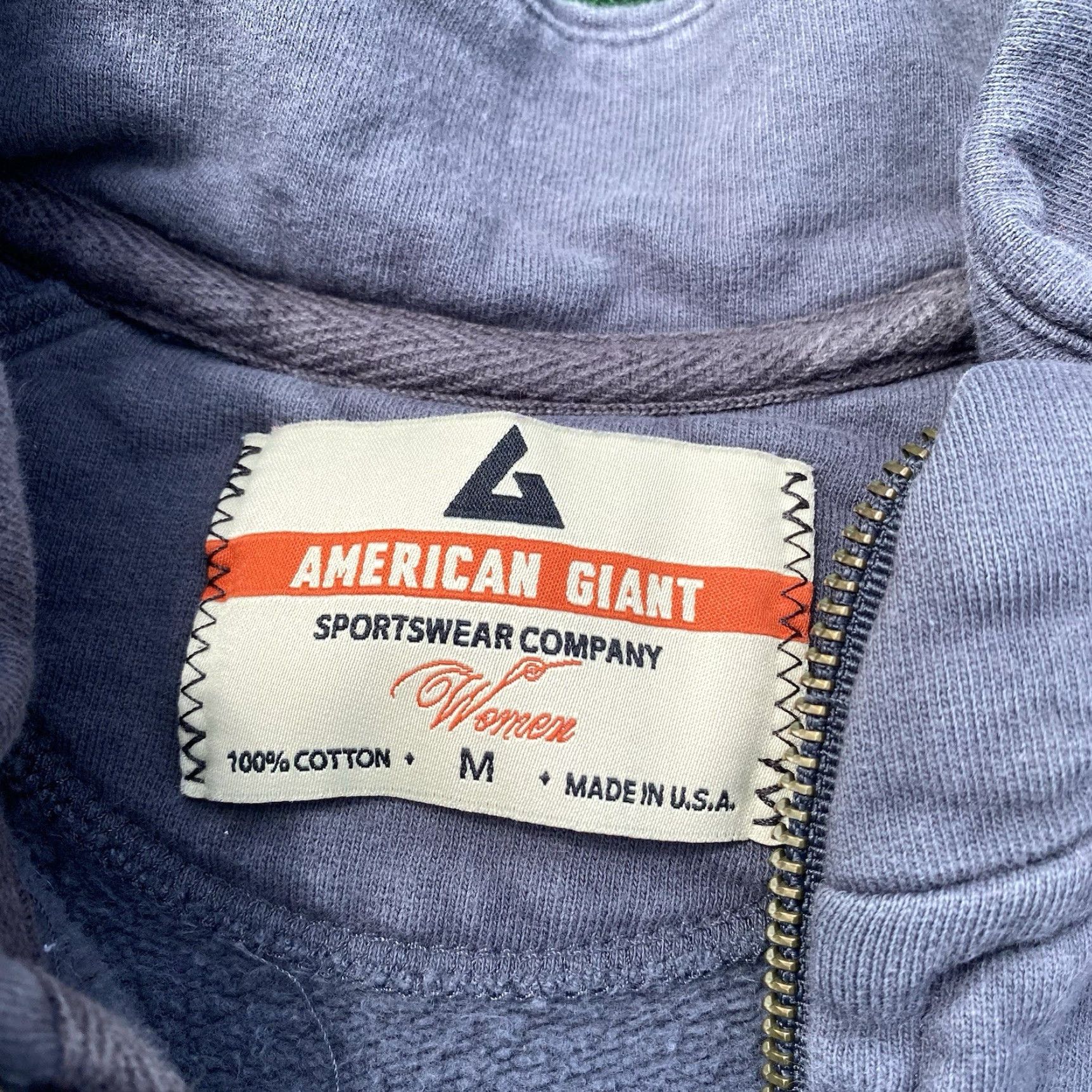 Vintage American Giant Sweatshirt Women’s M Gray Full Zip Heavyweight Cotton Moto USA Size M / US 6-8 / IT 42-44 - 3 Thumbnail