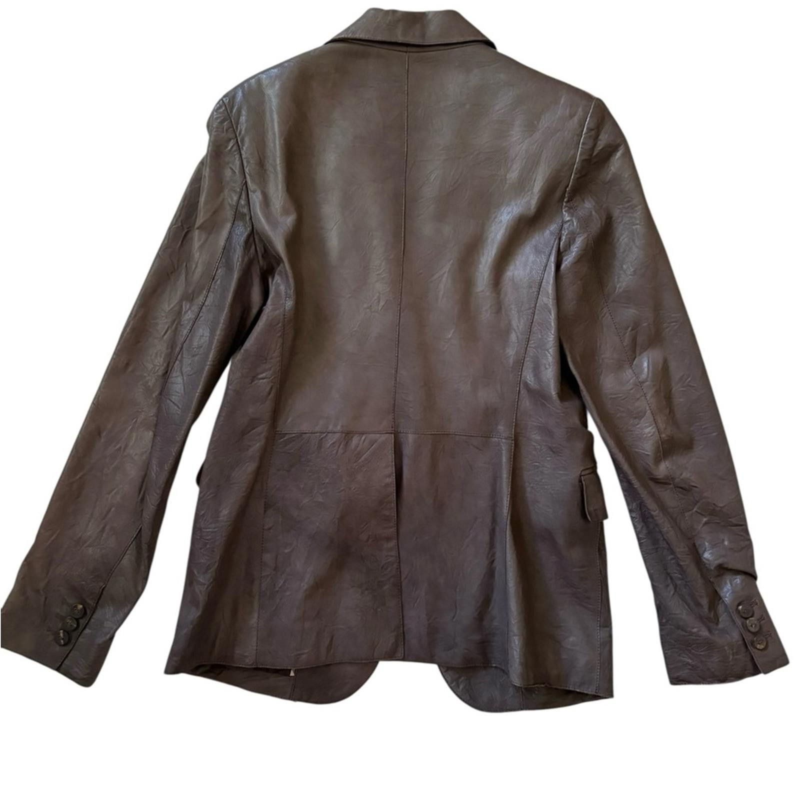 Burberry Burberry London Made in Italy Brown Leather Blazer Size 8 Size M / US 6-8 / IT 42-44 - 9 Thumbnail