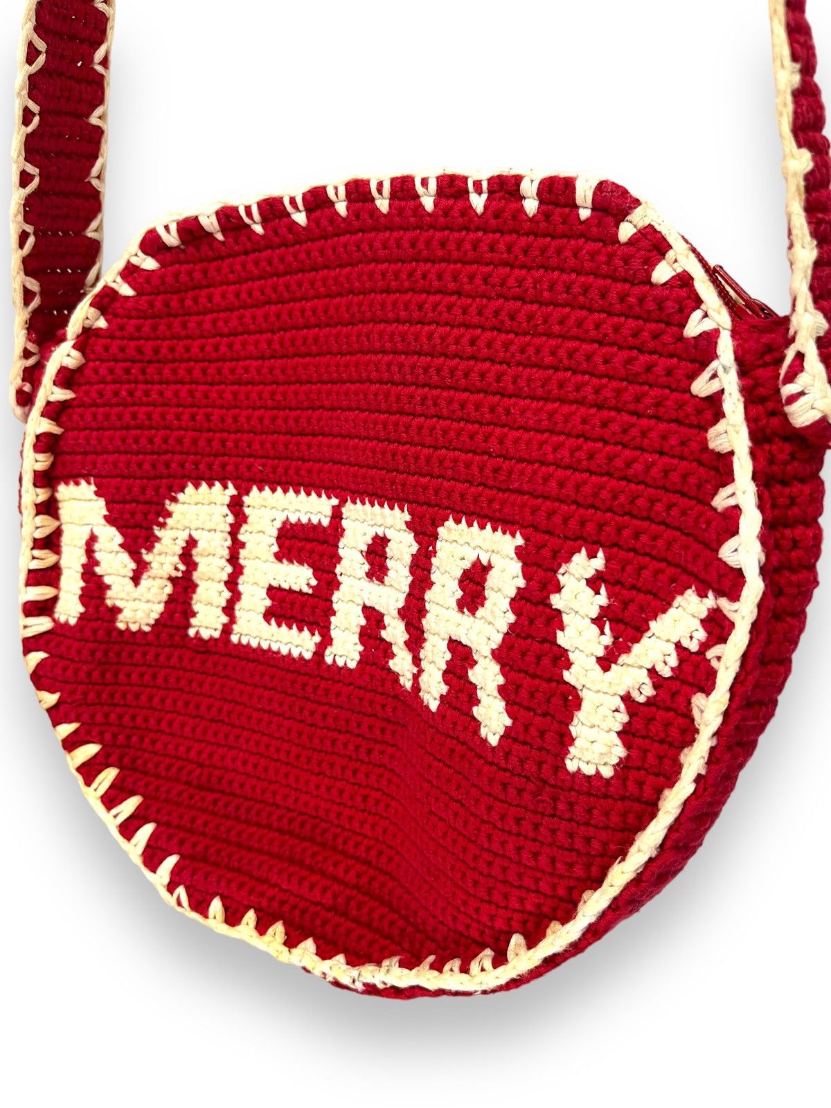 Super Lovers 🔥 MERRY SUPER LOVERS JAPAN Crochet Knitted Round Sling Bag Size ONE SIZE - 7 Thumbnail