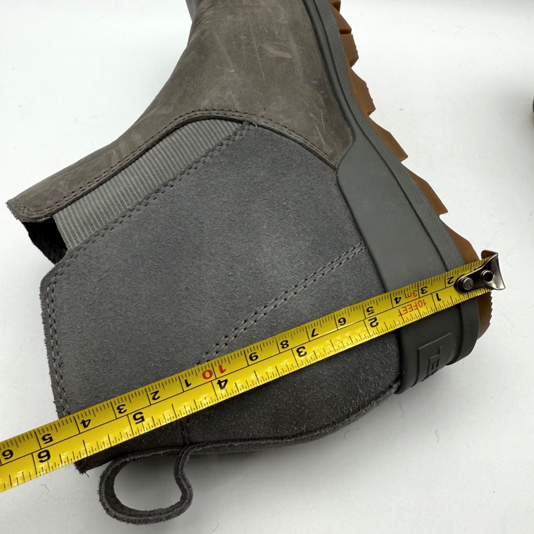 SOREL Sorel Womens Evie Bootie Ankle Pull On Size 7.5 Gray Leather Wedge Heel Size US 8 / IT 38 - 2 Thumbnail
