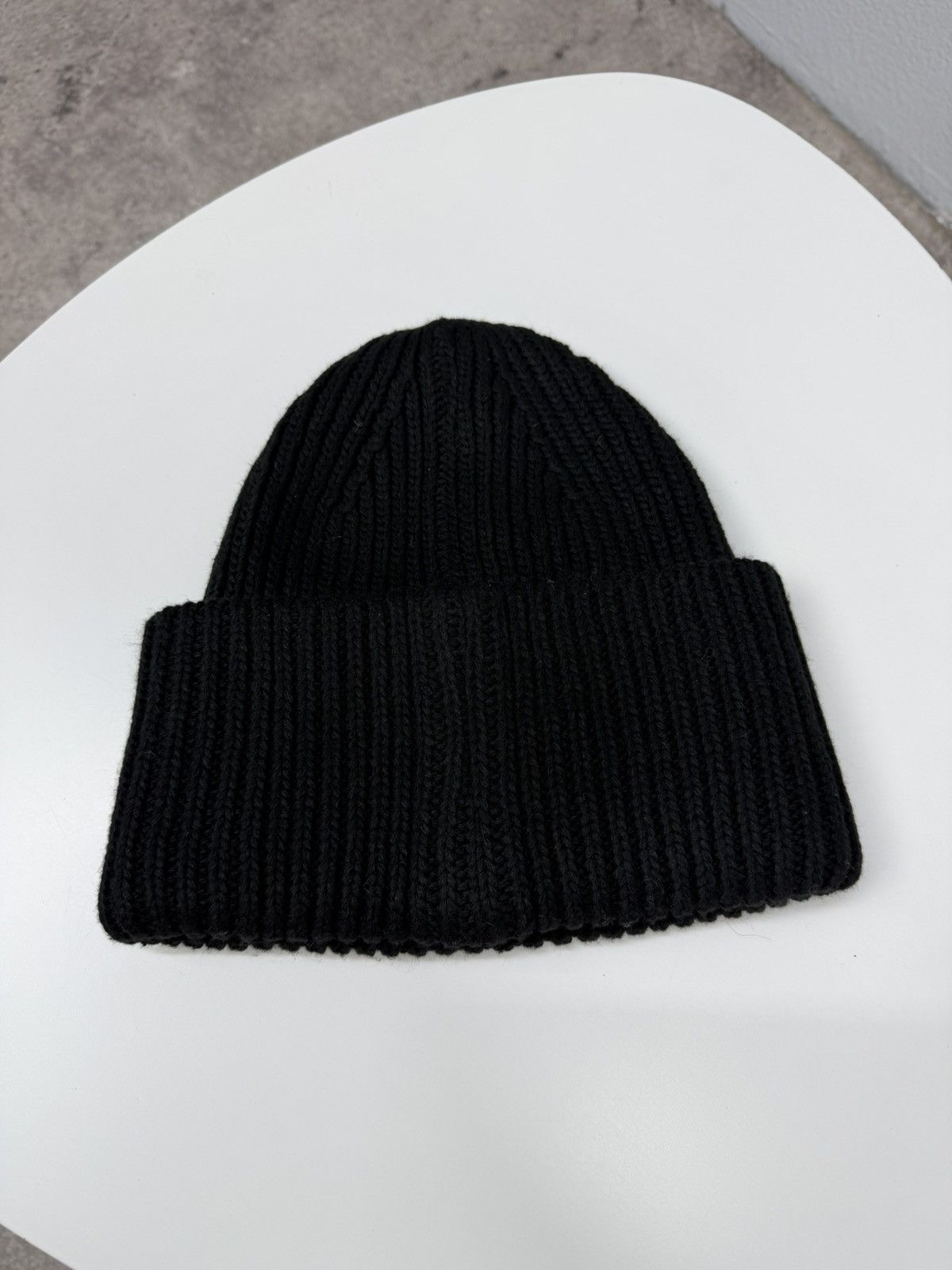 Acne Studios Acne Studios Pansy Beanie Hat Wool Black Size ONE SIZE - 6 Thumbnail
