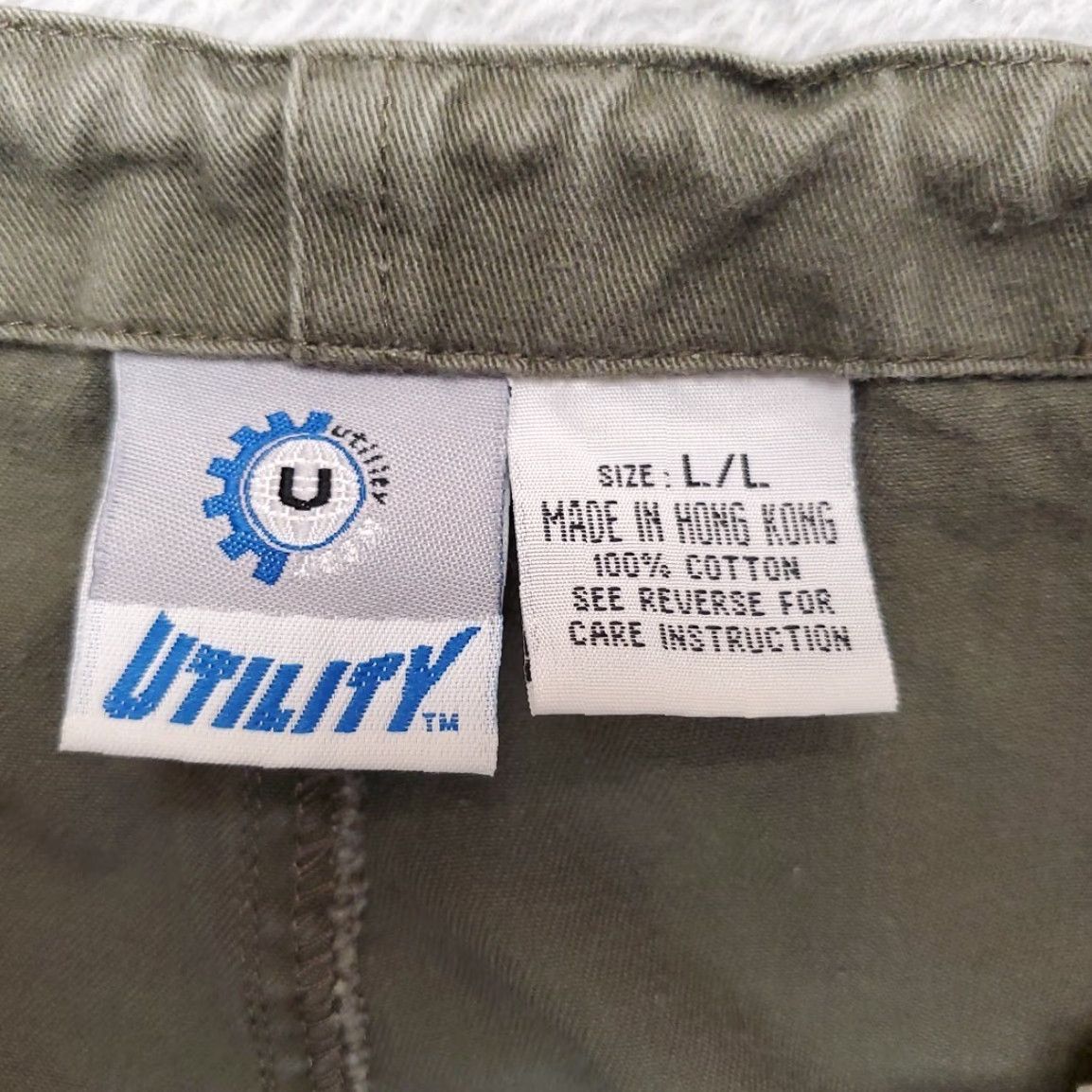 Vintage VINTAGE Utility Wear Cargo Pants Men L Beige Baggy Y2K Skate 90s Drawstring Cargo Pocket Slash Pocket Casual Men's Pants Size US 33 - 4 Thumbnail