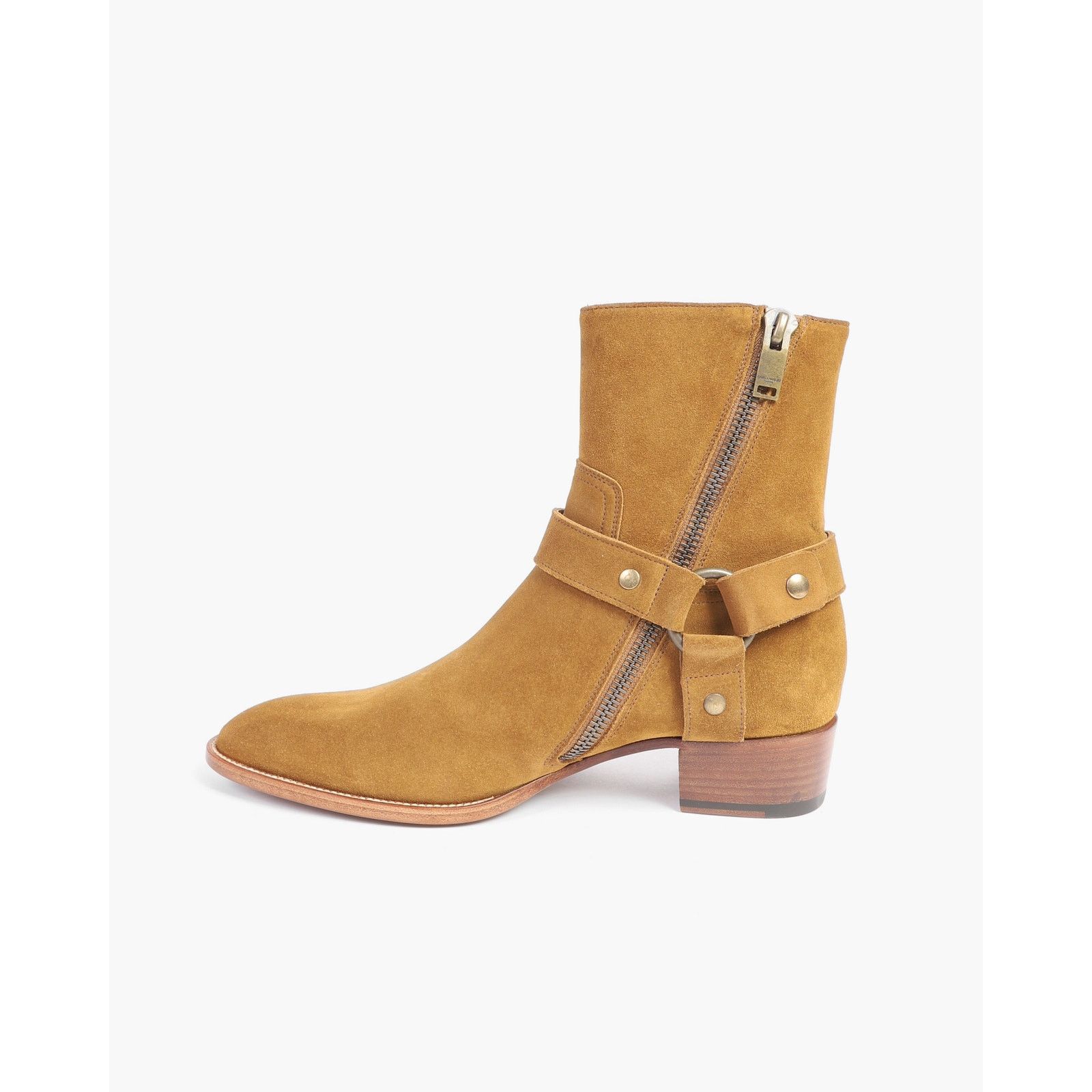 Saint Laurent Paris FW13 Wyatt 40 Harness Boots in Ochre Suede Size US 9 / EU 42 - 8 Thumbnail