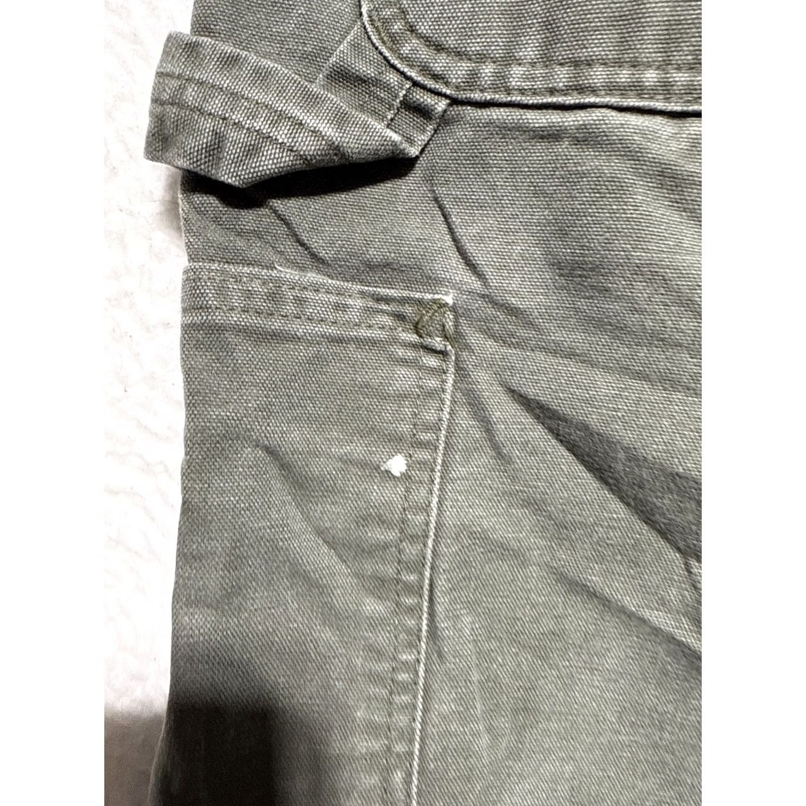 Carhartt VINTAGE Carhartt B11 MOS Dungaree Fit Duck Canvas Work Pants Mens 35 32 Green Relaxed Carpenter Jeans 35x32 Size US 35 - 4 Thumbnail