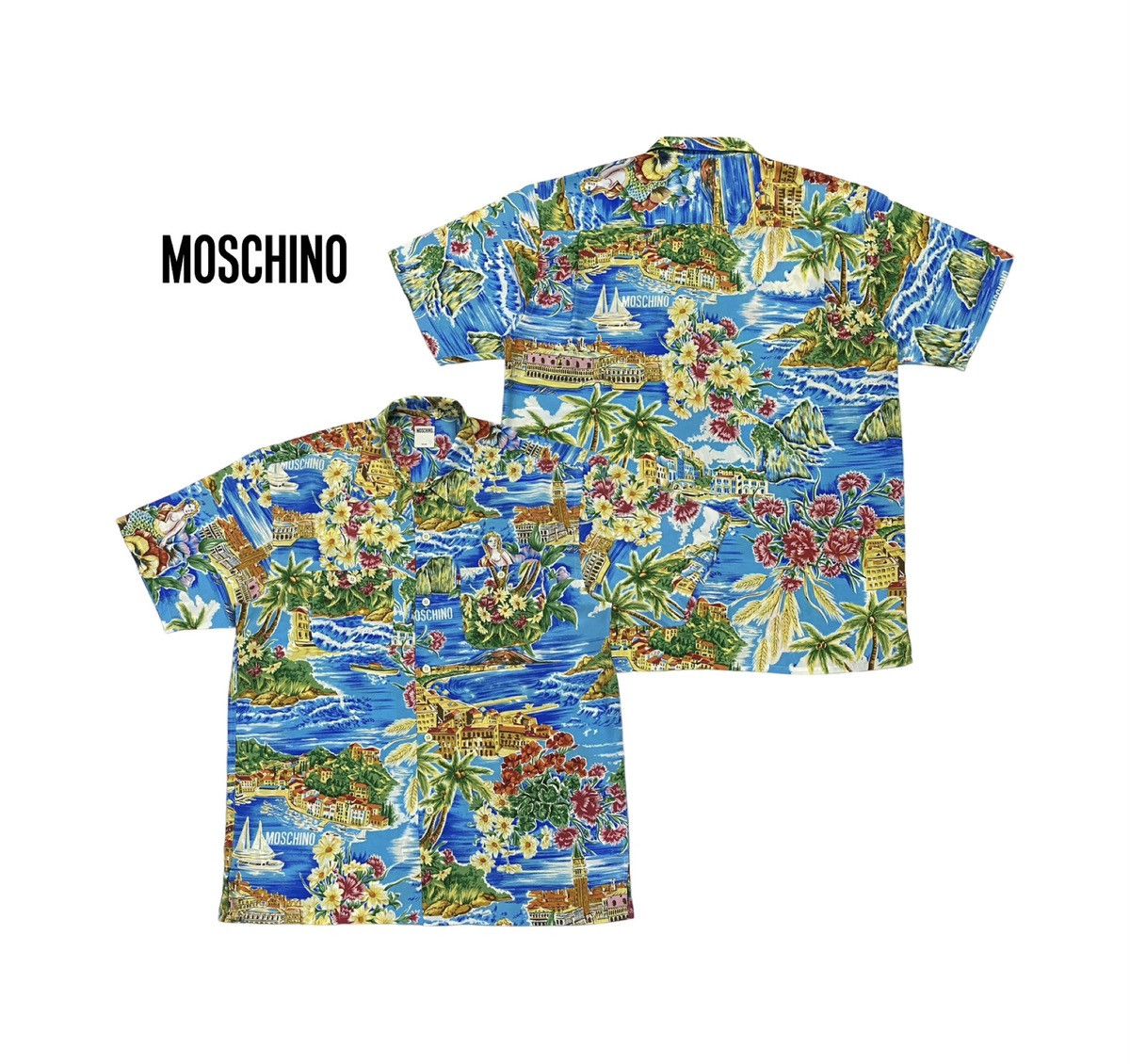 Moschino Rare‼️Moschino Hawaiian Shirt Button Ups Size US L / EU 52-54 / 3 - 1 Thumbnail