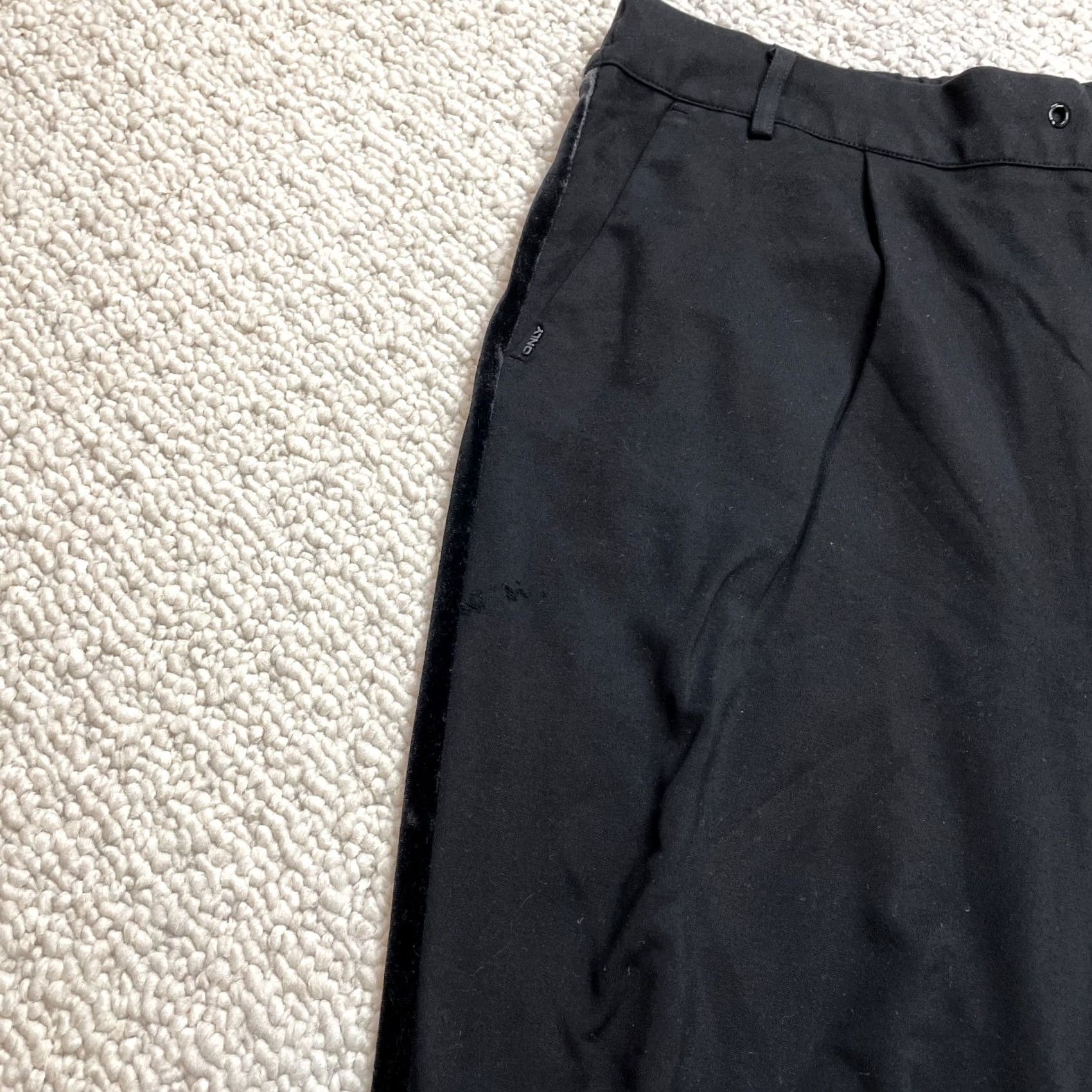 Vintage ONLY Our Story Sweatpants Womens XL Black Solid Cropped Stretch 36x23 Health? Size 25" / US 0 / IT 36 - 5 Thumbnail