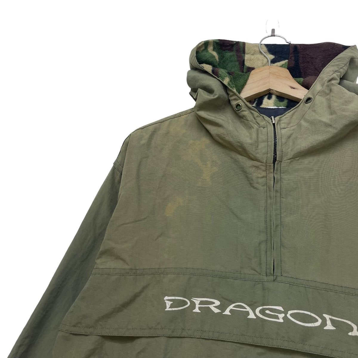 Japanese Brand × Vintage Japanese Brand Dragon Optica Half zip Hooded Size US M / EU 48-50 / 2 - 5 Thumbnail