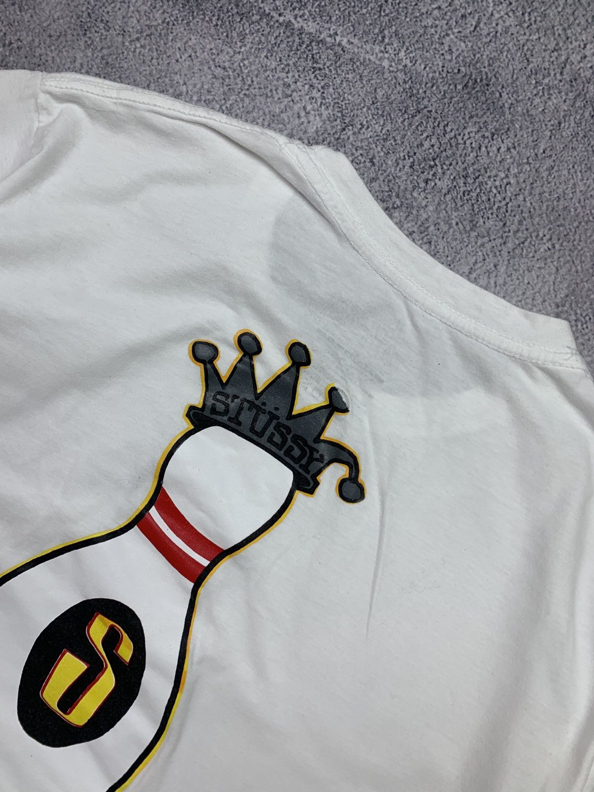 Other Stussy XL White Graphic tshirt Bowling Crown Logo Streetwear Size US XL / EU 56 / 4 - 13 Thumbnail