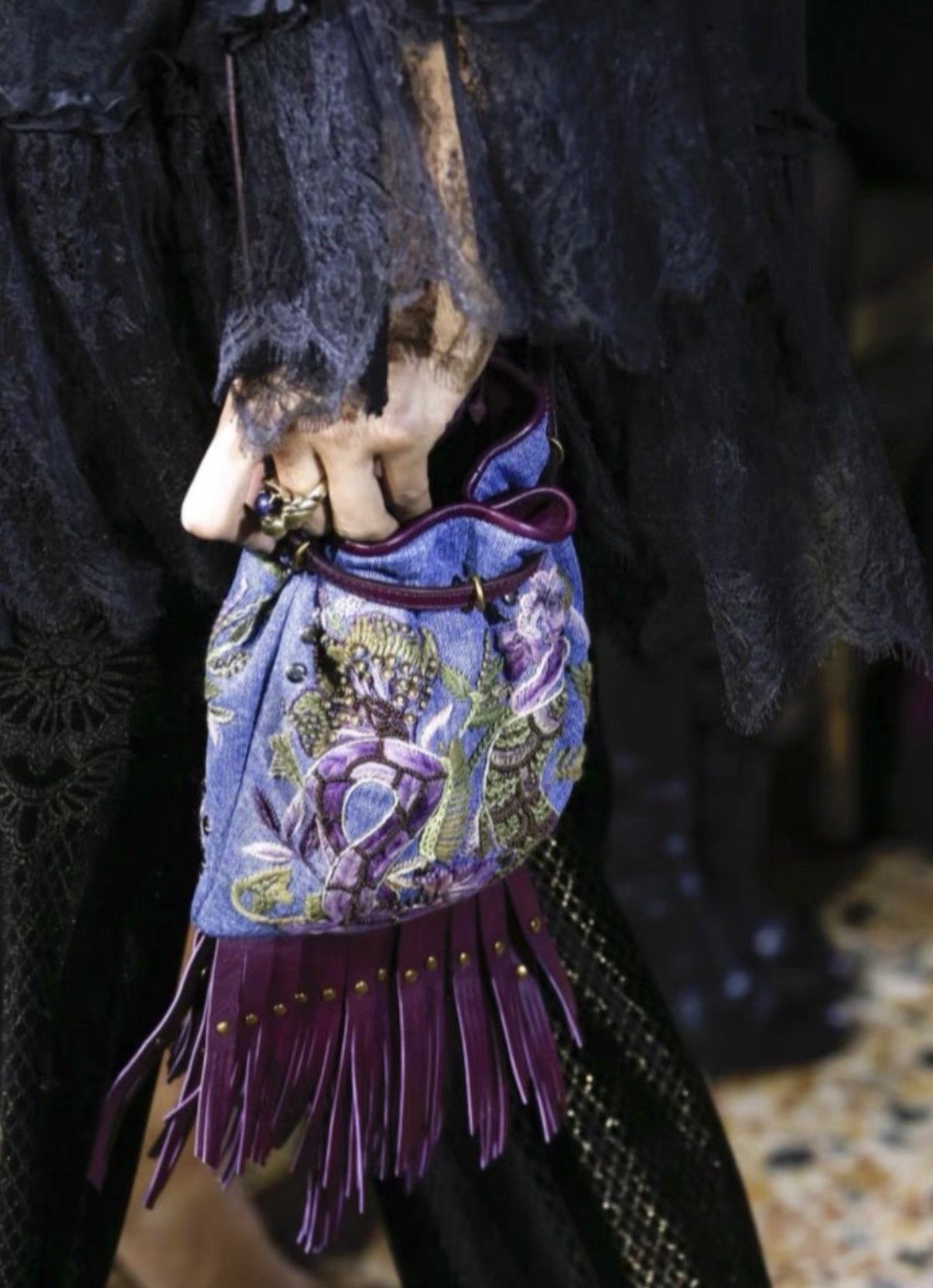 Roberto Cavalli Roberto Cavalli 2016-2017 Runway Ethnic Embroidery Size ONE SIZE - 4 Thumbnail
