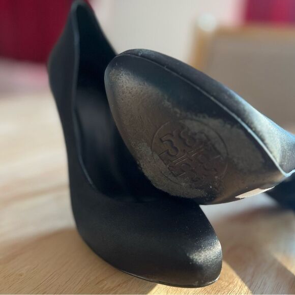 Tory Burch Tory Burch Jenna Satin Heels Pumps Womens 8.5 Black Hidden P Size US 7 / IT 37 - 3 Thumbnail