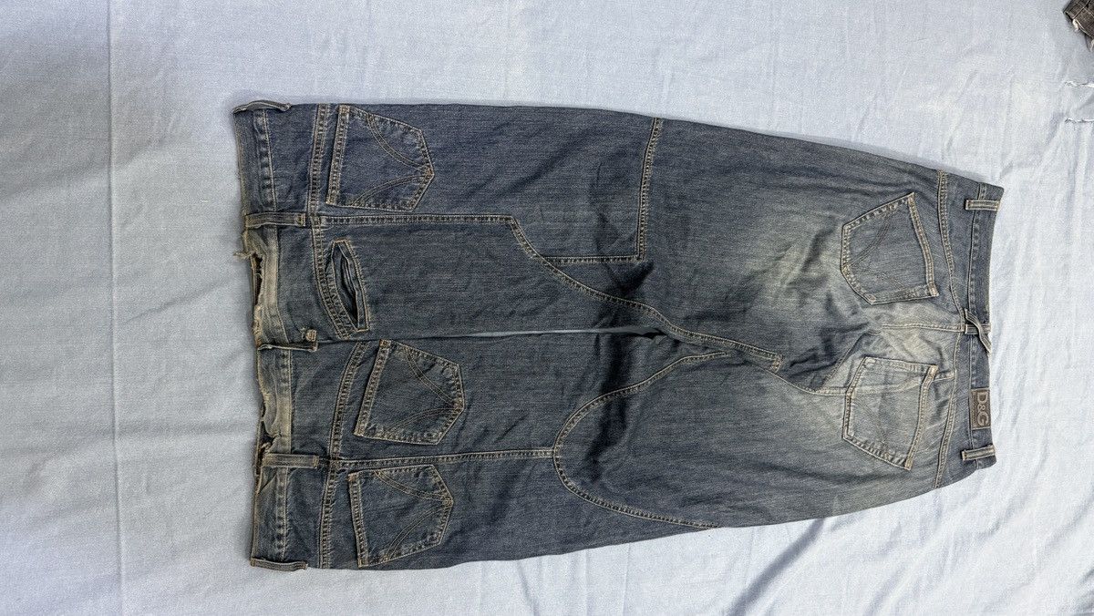 Dolce & Gabbana 00s y2k Vintage Dolce & Gabbana D&G Upside Down Denim Pants Size US 36 / EU 52 - 10 Thumbnail