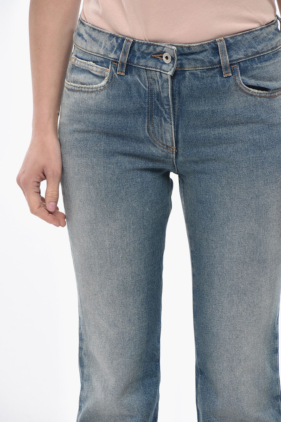 Off-White og1mm0426 Denim Bootcut Jeans in Blue Size 27" / US 4 / IT 40 - 3 Thumbnail