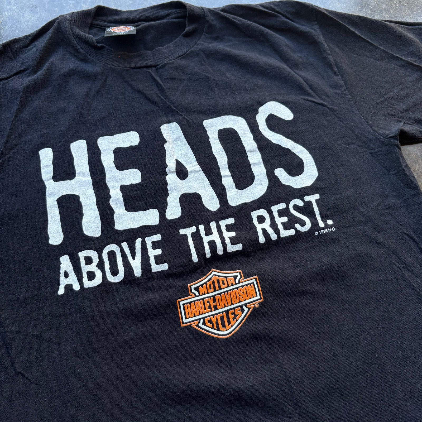 Harley Davidson Vintage 90s Heads Above Harley Davidson T-shirt Size US L / EU 52-54 / 3 - 2 Thumbnail