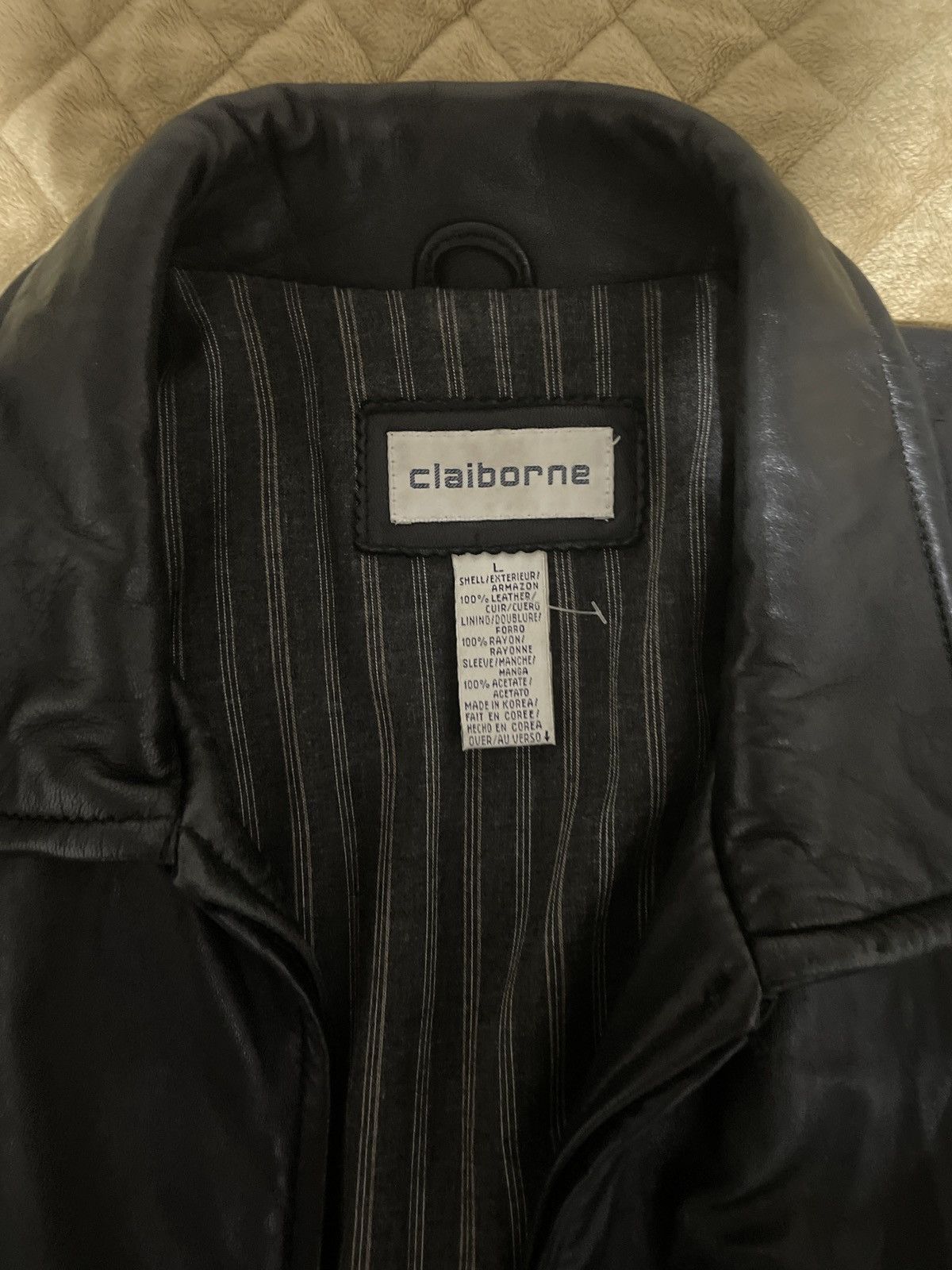Liz Claiborne Ozzy Osbourne’s Leather Claiborne Jacket (AUTHENTIC) Size US L / EU 52-54 / 3 - 2 Thumbnail