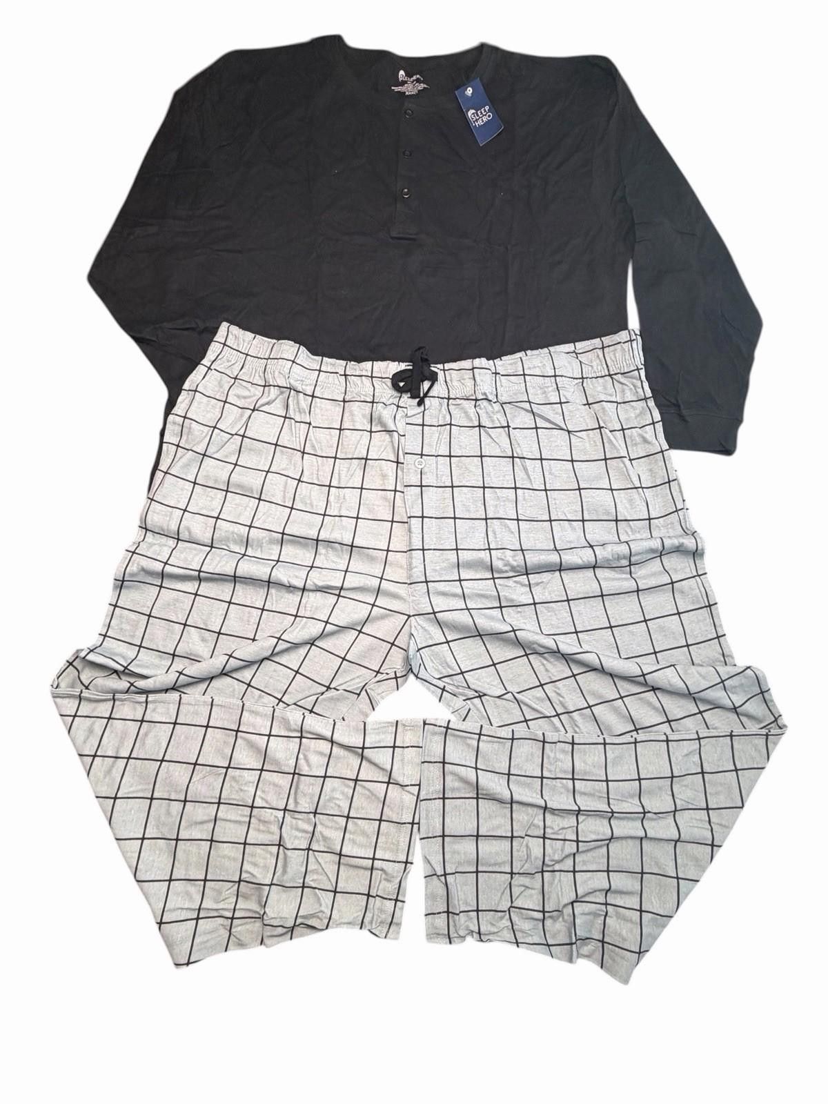 Other Sleep Hero Pajamas Set Mens 3XL Sleepwear NEW Black Grey Size ONE SIZE - 1 Thumbnail