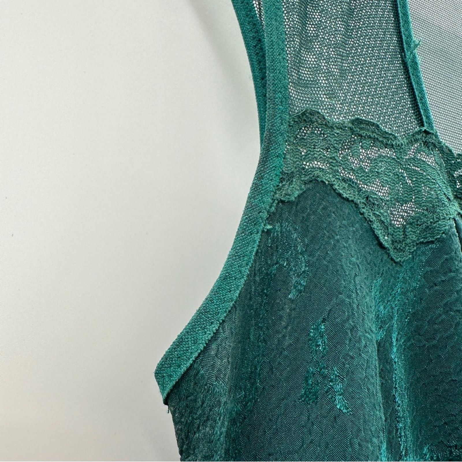 Victoria's Secret Vintage Victoria's Secret Gold Label Green Floral Maxi Dress Size S / US 4 / IT 40 - 7 Thumbnail
