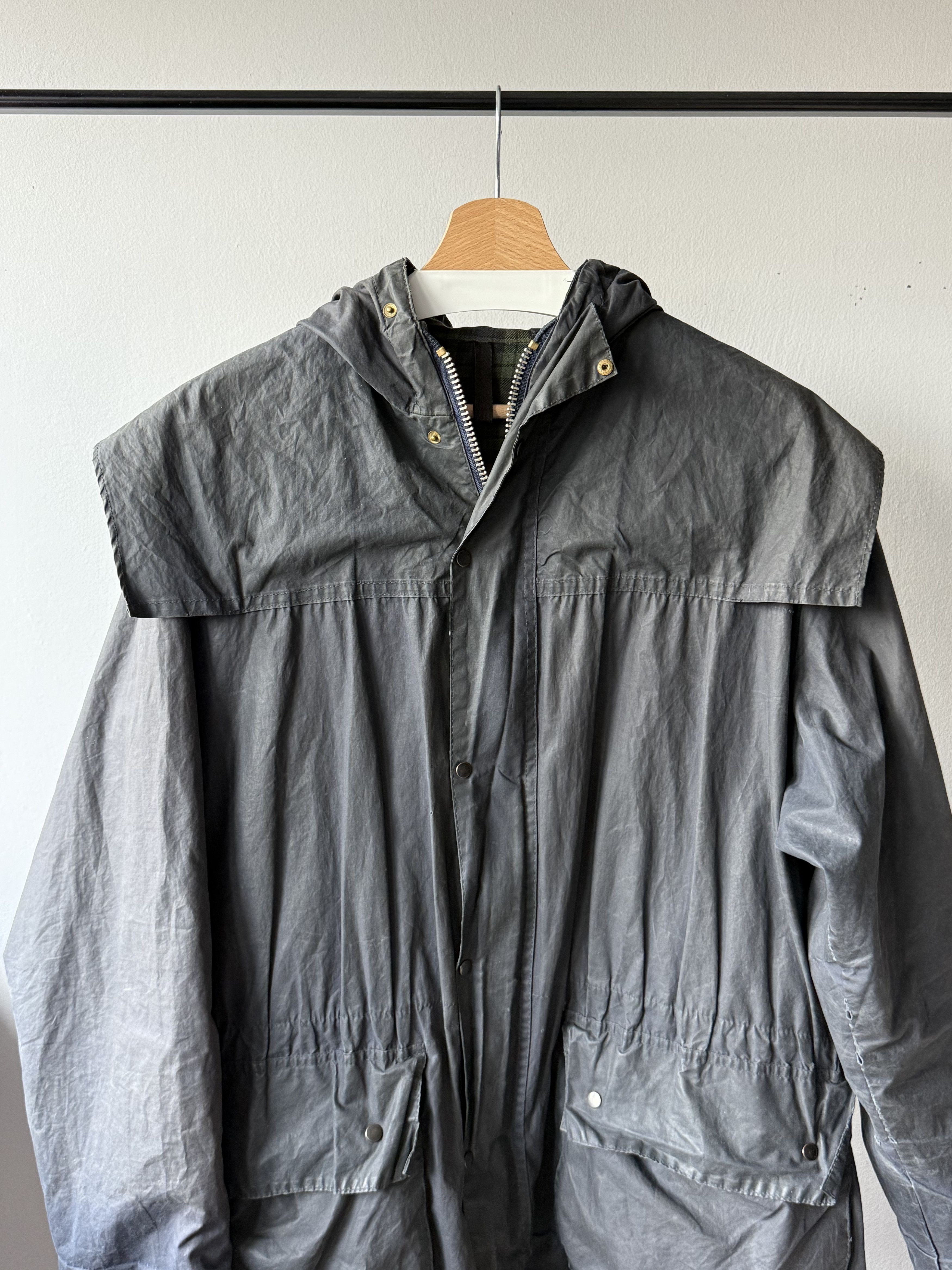 Barbour Vintage Barbour A6 Lined Durham Waxed Cotton Hooded Jacket Size US M / EU 48-50 / 2 - 4 Thumbnail