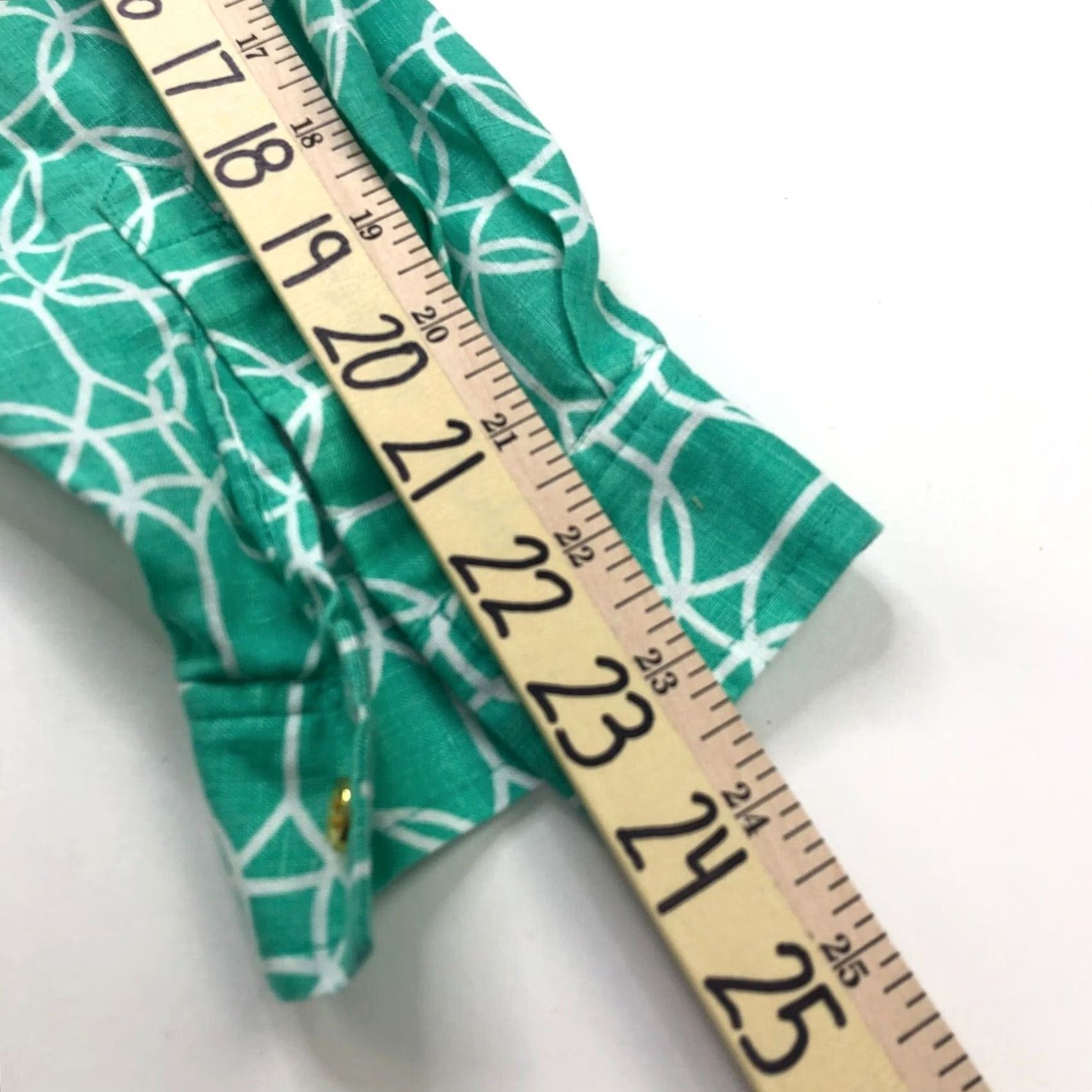 Charter Club Charter Club Green Linen Shirt Luxury Long Sleeve Gold Button 1X Size XL / US 12-14 / IT 48-50 - 8 Thumbnail