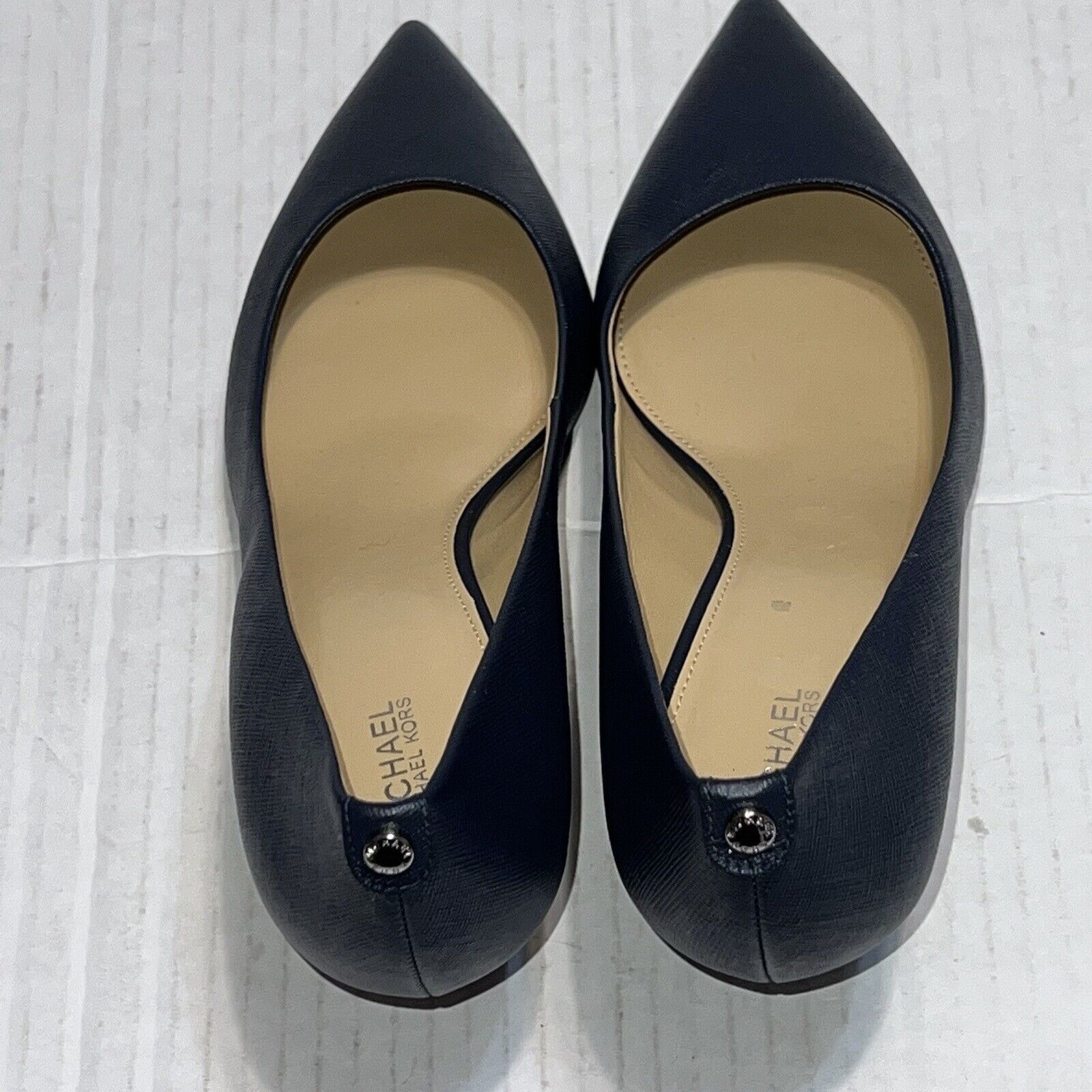 Michael Kors Michael Kors Alina Size 10M Blue Leather Heels PV19B Size US 10 / IT 40 - 7 Thumbnail