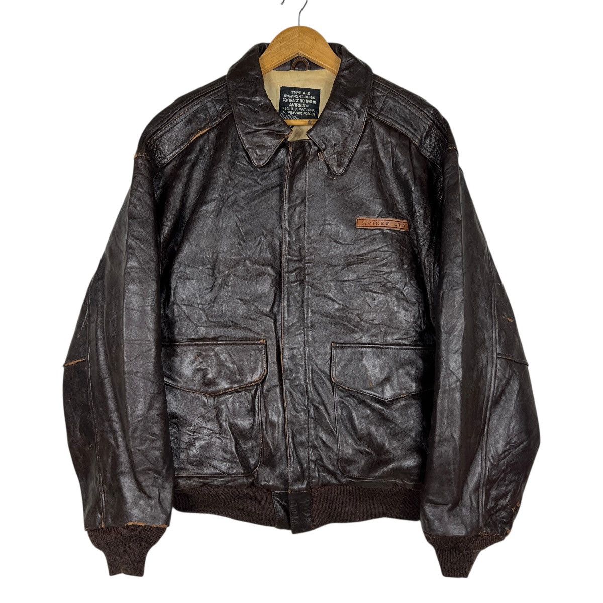 Avirex × Vintage Vintage 80s avirex A-2 leather flight jacket 