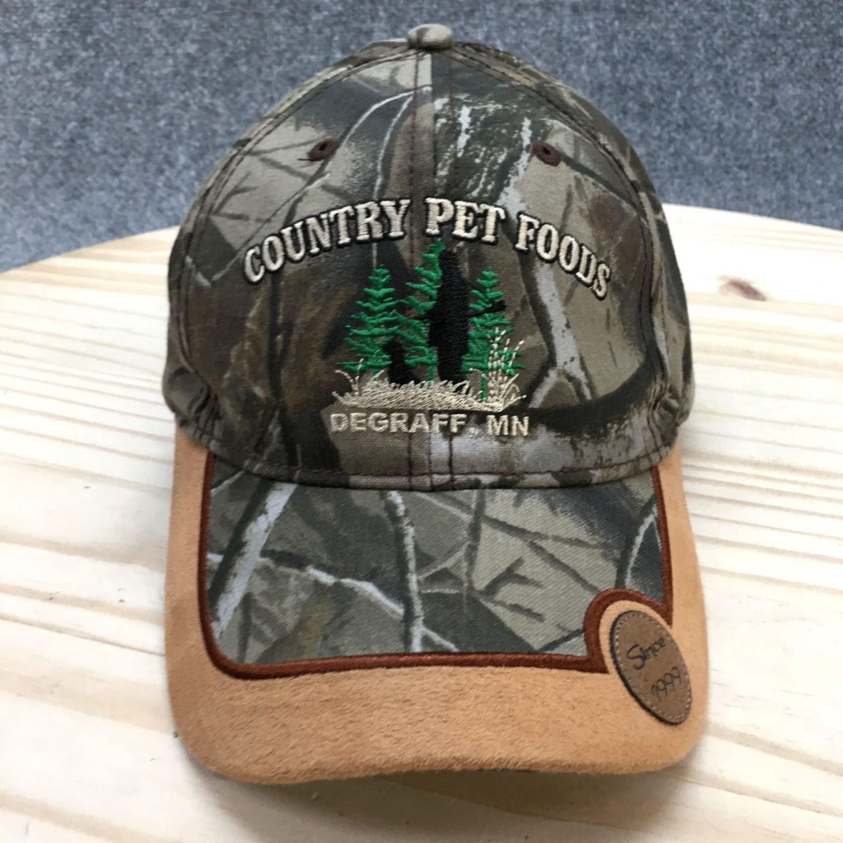Vintage Country Pet Foods Baseball Cap Hat Mens One Size Brown Camouflage Adjustable Size ONE SIZE - 2 Thumbnail