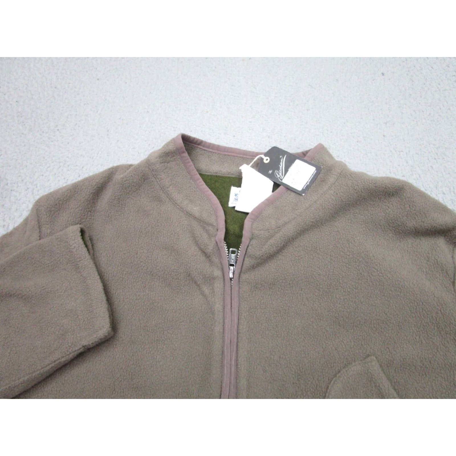 Vintage Garbstore Mens Fleece Jacket Brown Green Extra Large XL Chore Coat Size US L / EU 52-54 / 3 - 3 Thumbnail