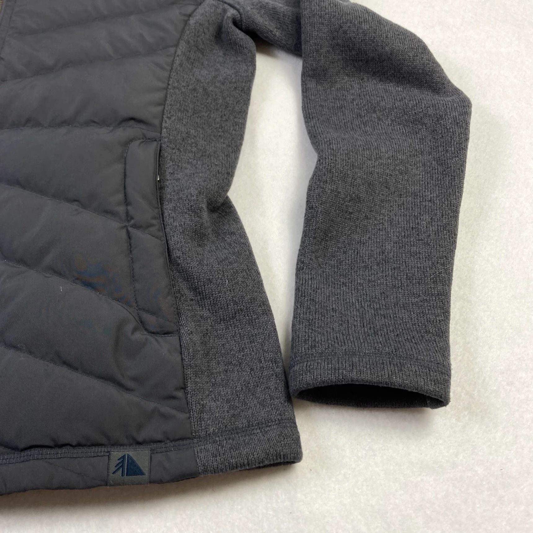 Vintage L.L. Bean Downtek Jacket Women's Small Gray Puffer Full Zip Fleece Lined Collar Size S / US 4 / IT 40 - 3 Thumbnail