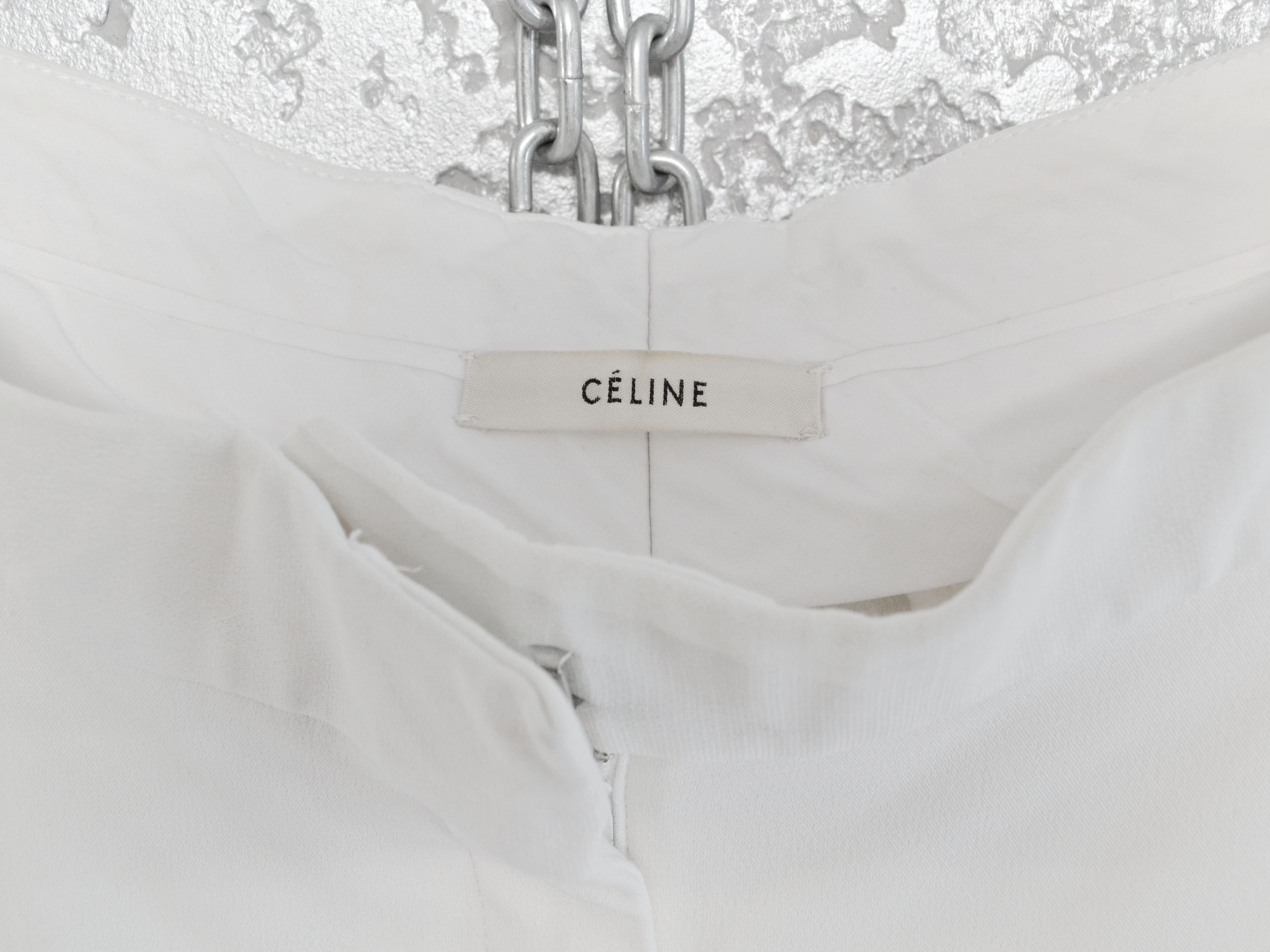 Celine CELINE Made in Italy White Straight-Leg Pants Vintage Size 25" / US 0 / IT 36 - 7 Thumbnail