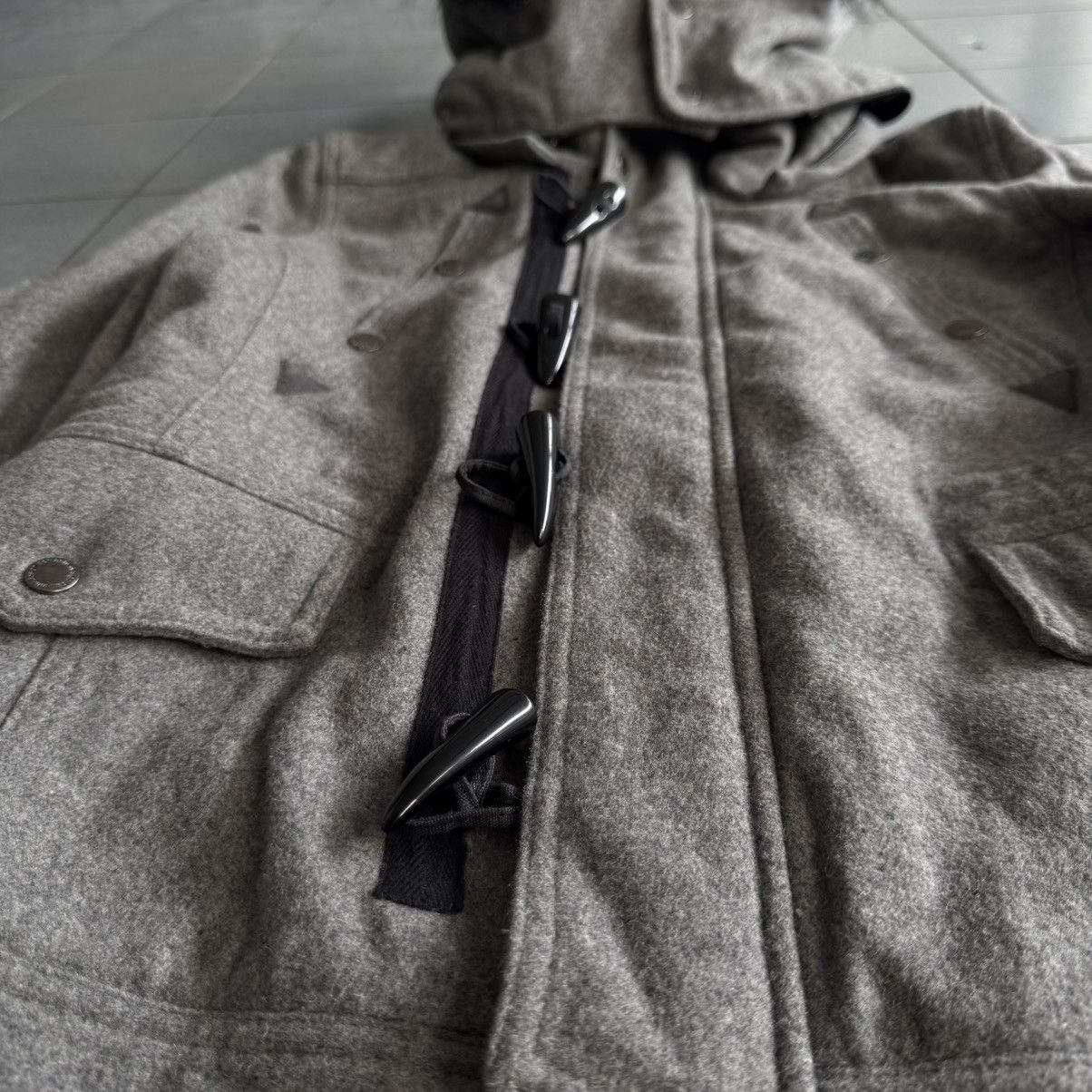 If Six Was Nine 2000s Semantic Duffle Fur Wool Jacket Size US M / EU 48-50 / 2 - 5 Thumbnail