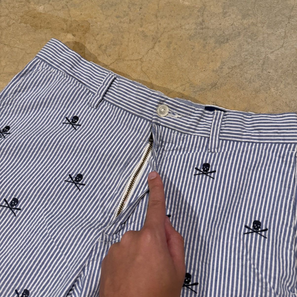 Polo Ralph Lauren Polo Ralph Lauren Crossbones Skulls Seersucker Shorts Grunge Size US 29 - 4 Thumbnail