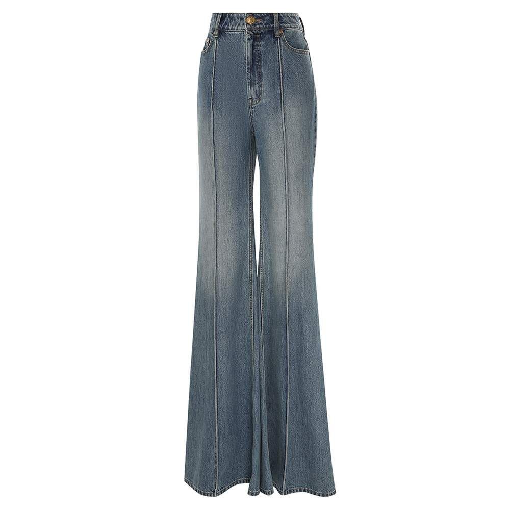 Zimmermann oc11z0825 Illustration Wide-Leg Jeans in Blue Size 34" / US 12 / IT 48 - 1 Preview
