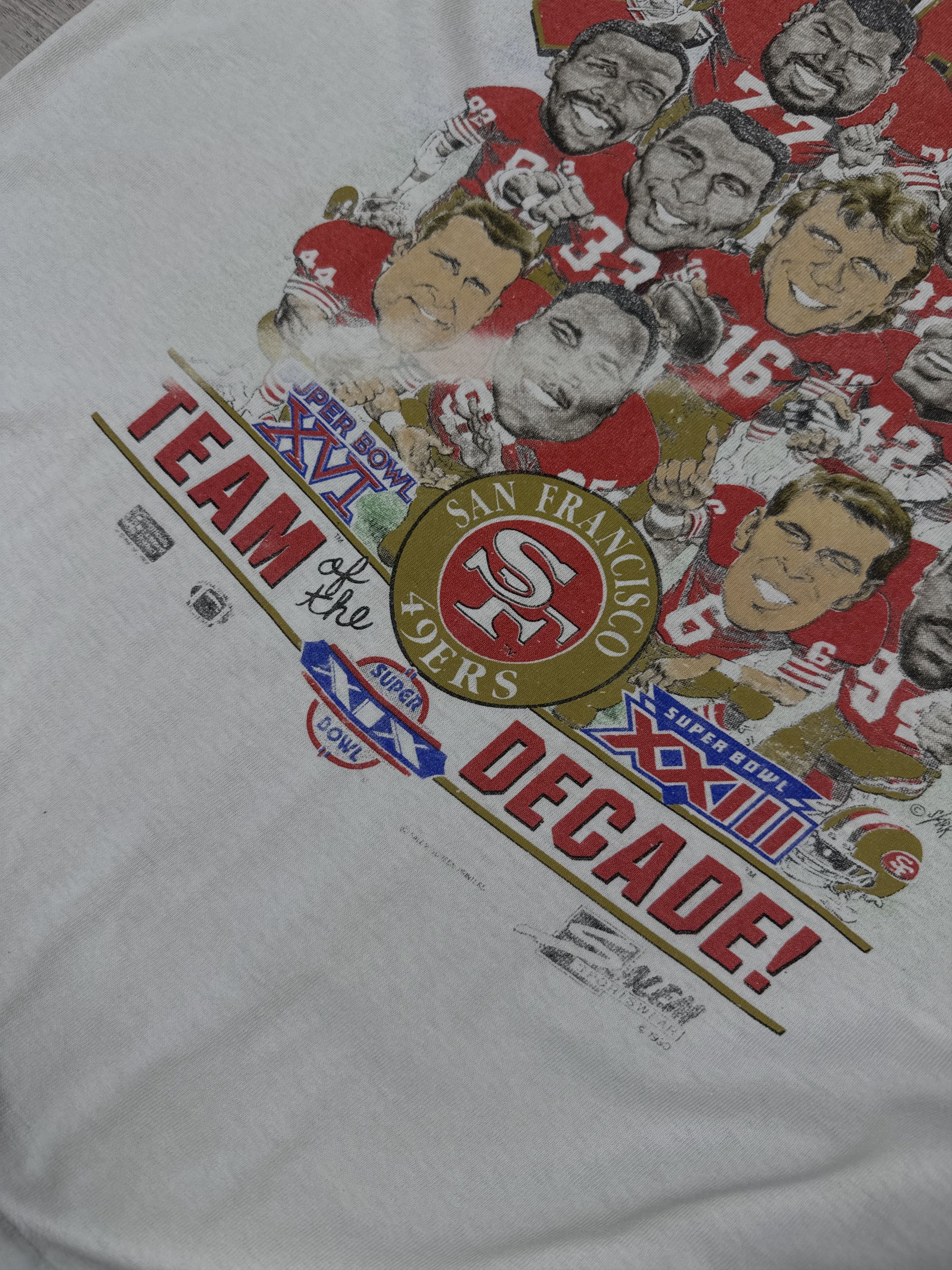 NFL Vtg 1990 San Francisco 49ers Super Bowl Champs Tee Size US XL / EU 56 / 4 - 4 Thumbnail