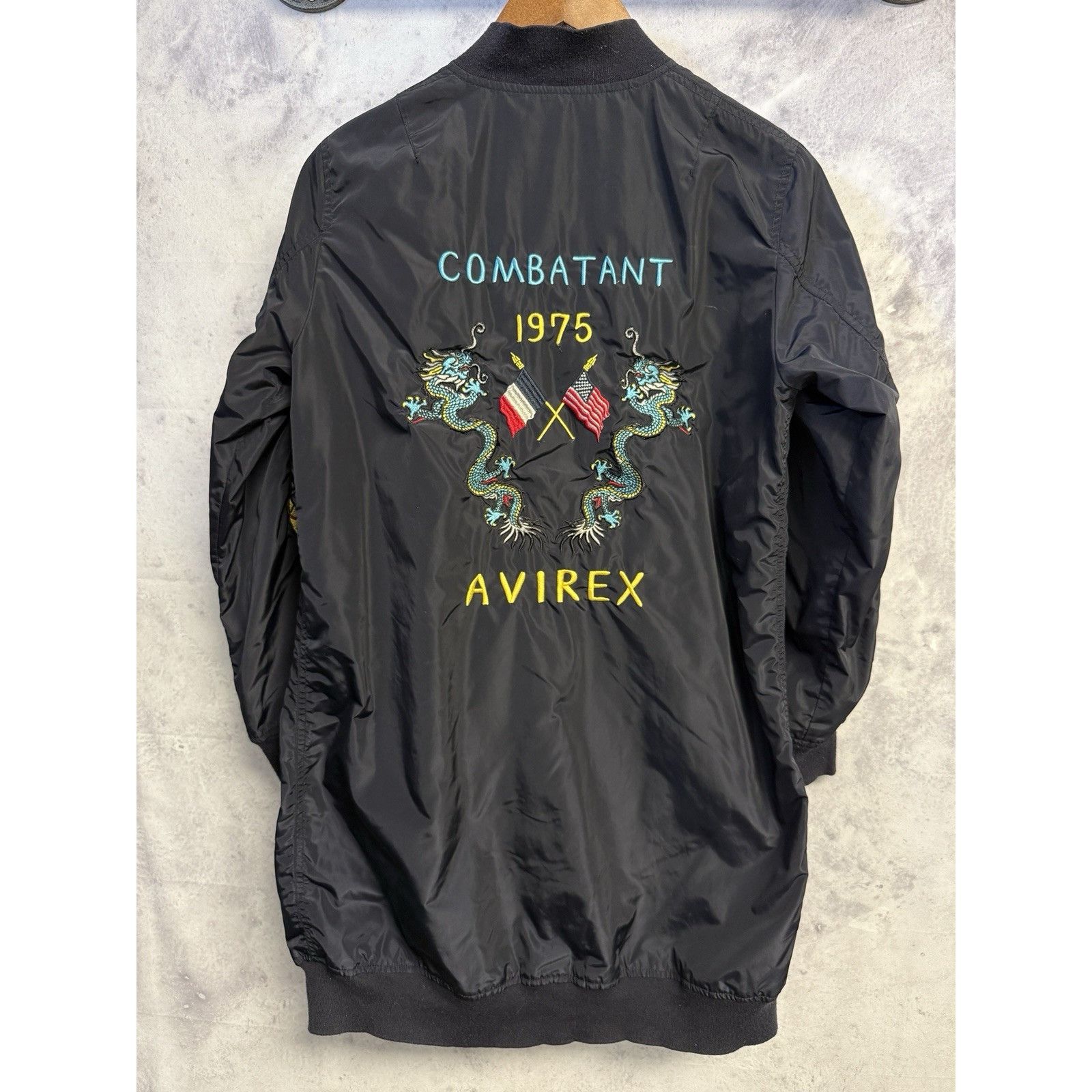 Avirex × Vintage Avirex Souvenir Jacket Mens Medium Black Japanese Embroidere Size US M / EU 48-50 / 2 - 1 Thumbnail
